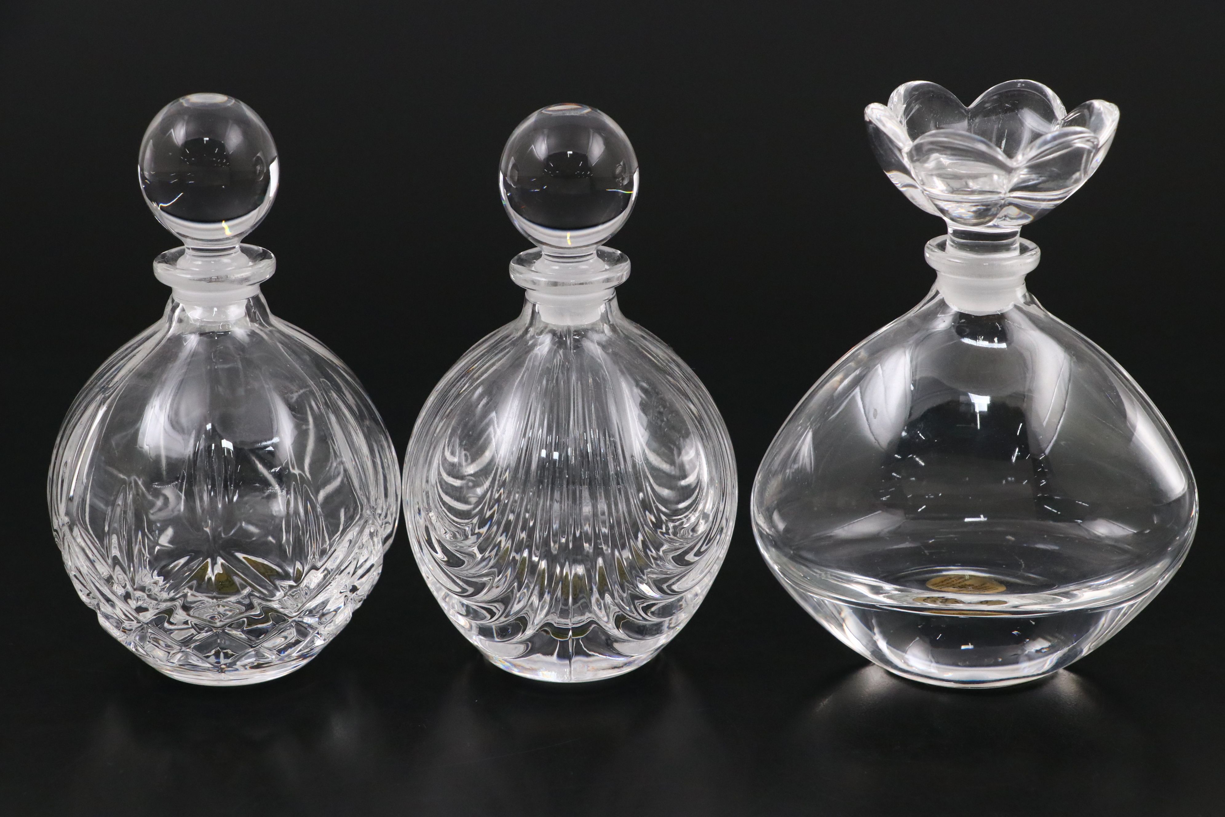 Royal Crystal Rock Crystal Cruets with Other Glass Serverware