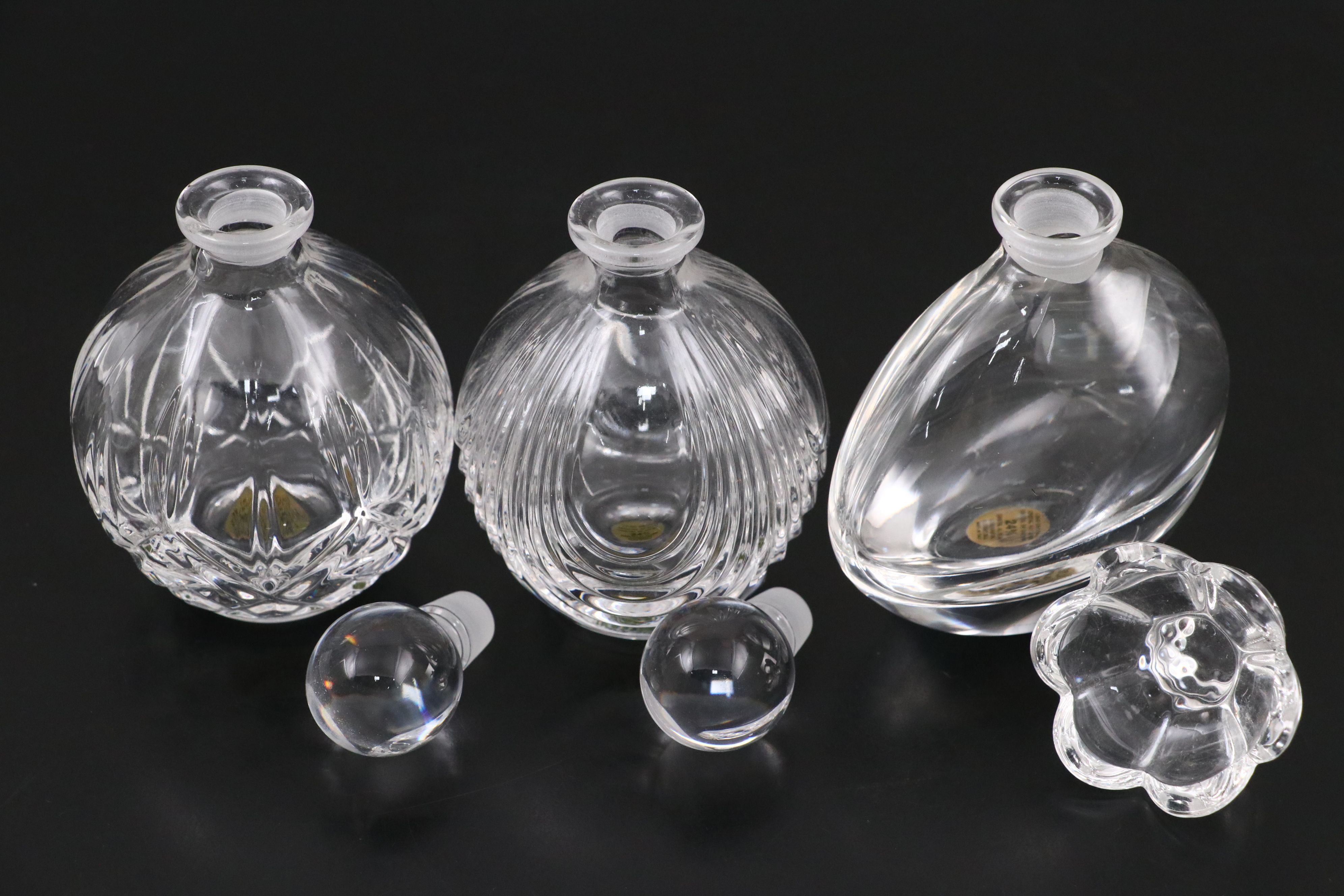 Royal Crystal Rock Crystal Cruets with Other Glass Serverware