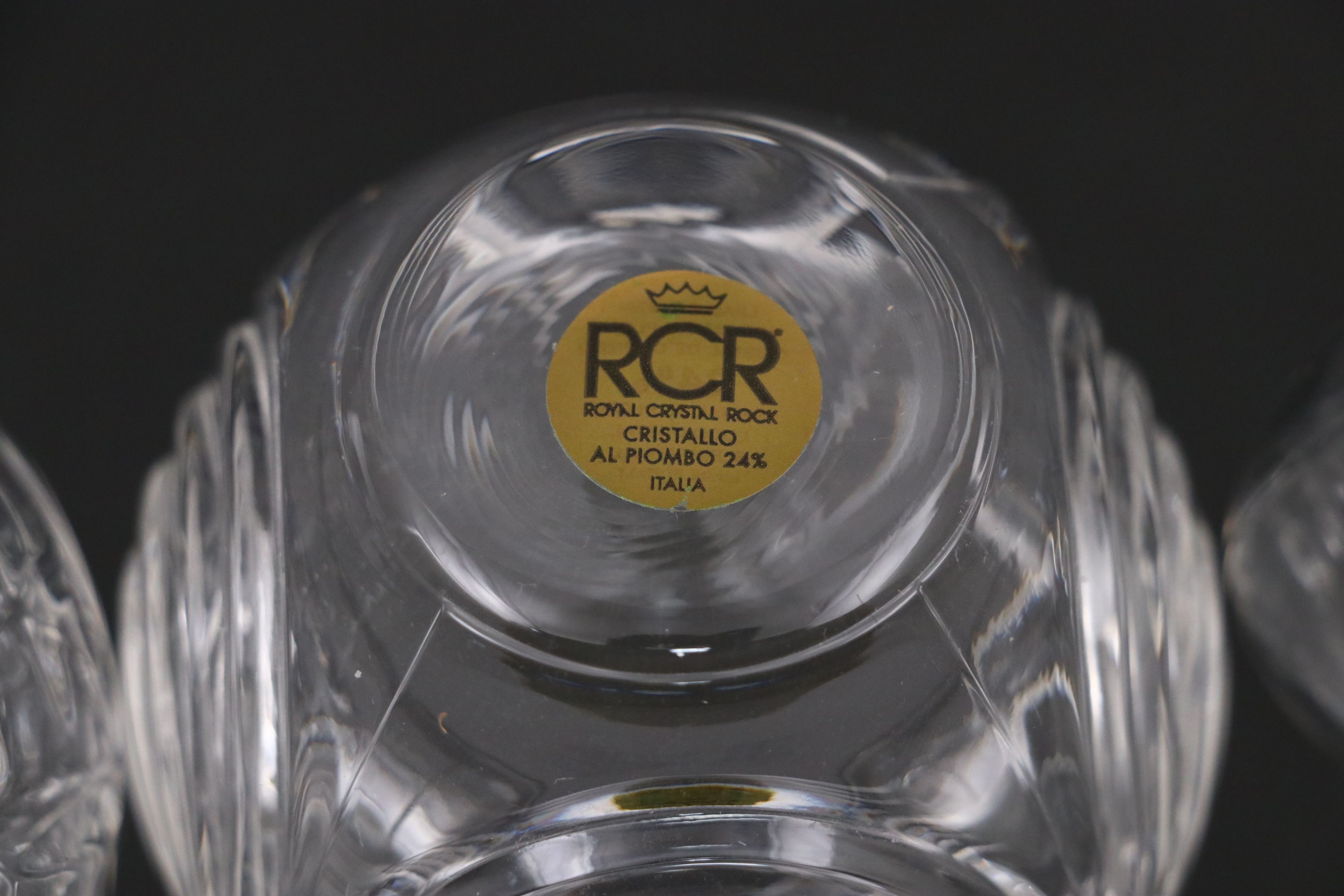 Royal Crystal Rock Crystal Cruets with Other Glass Serverware