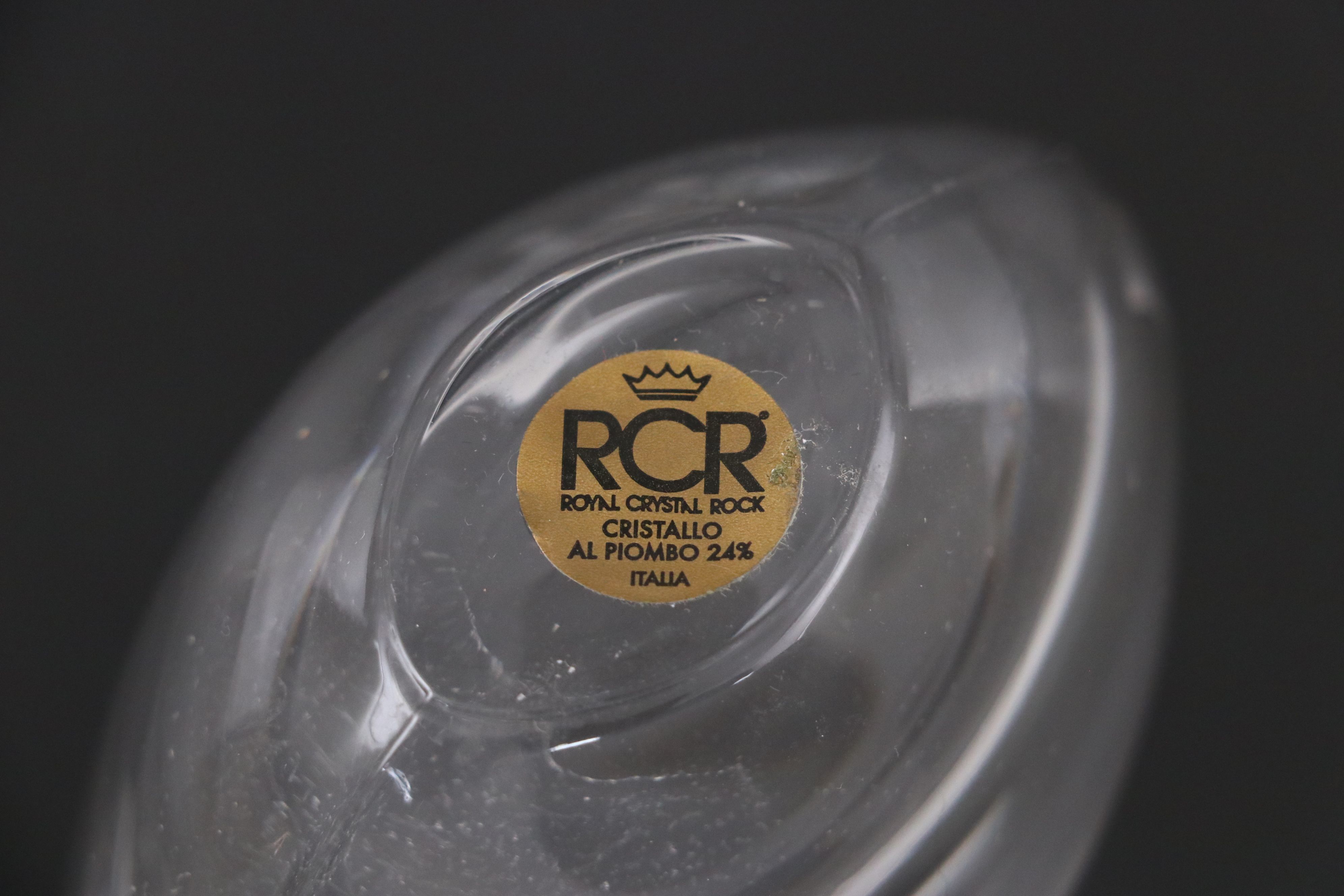 Royal Crystal Rock Crystal Cruets with Other Glass Serverware