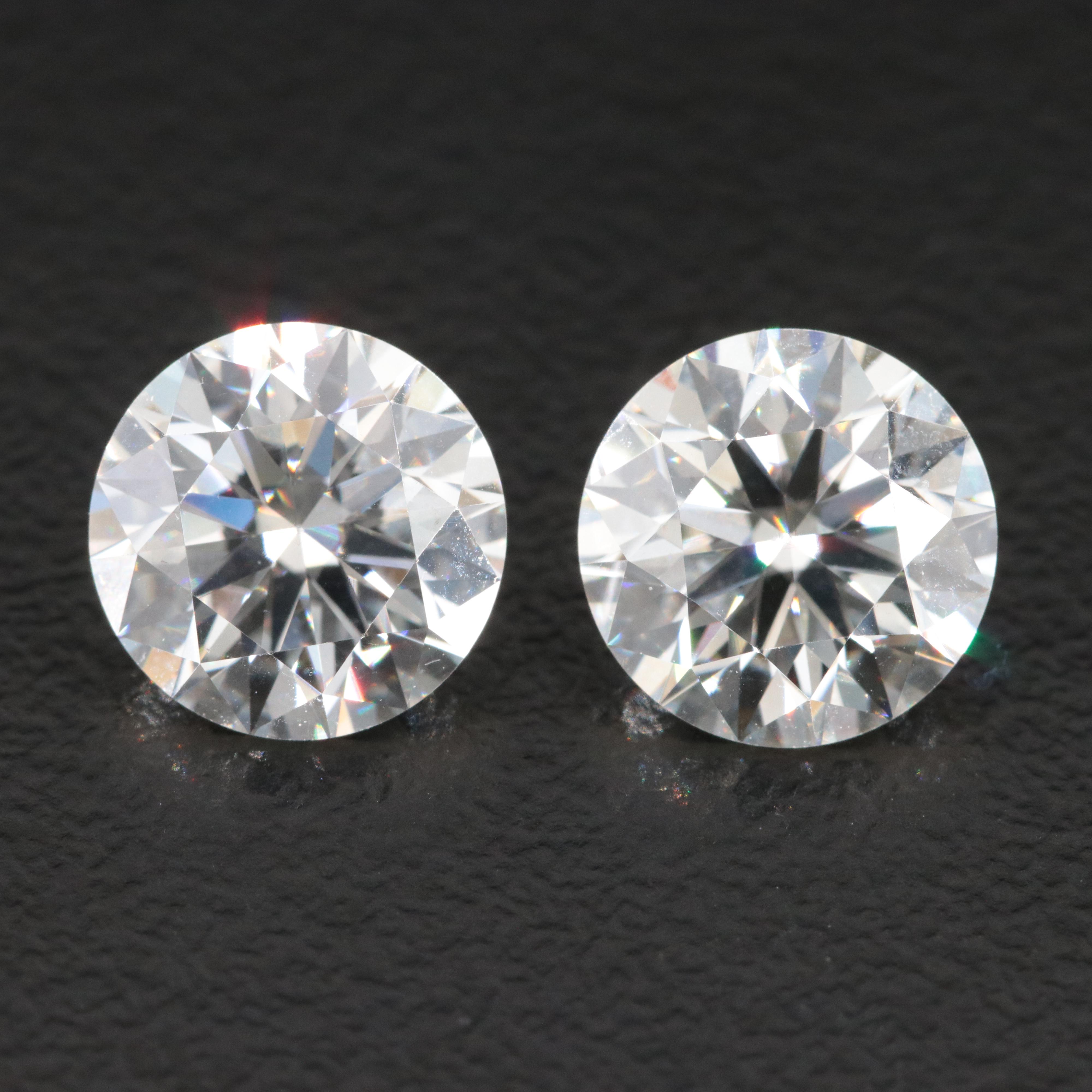 Loose 3.42 CTW Lightbox Lab Grown Diamond Pair