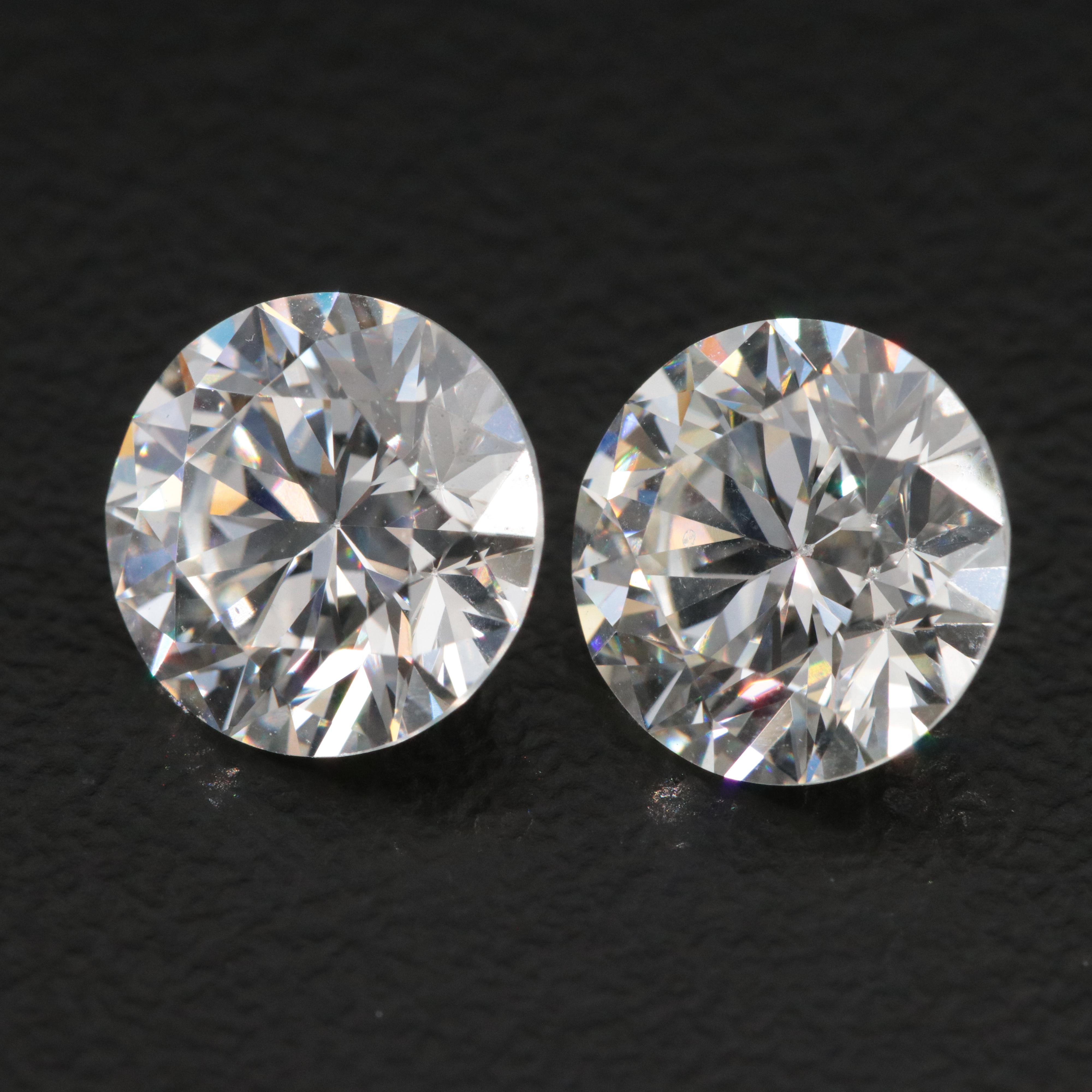 Loose 3.42 CTW Lightbox Lab Grown Diamond Pair