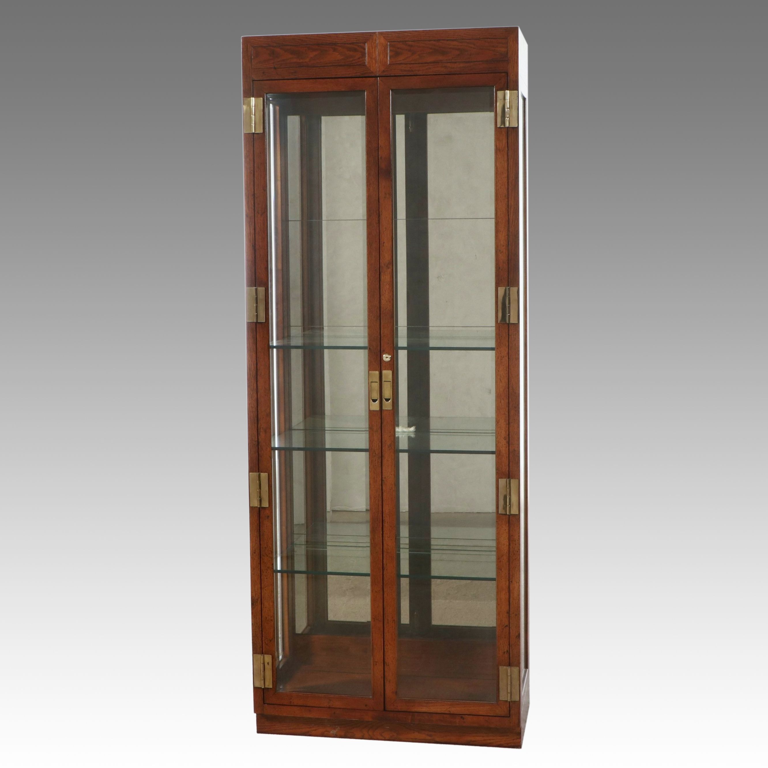 Campaign Style Illuminated Display Cabinet