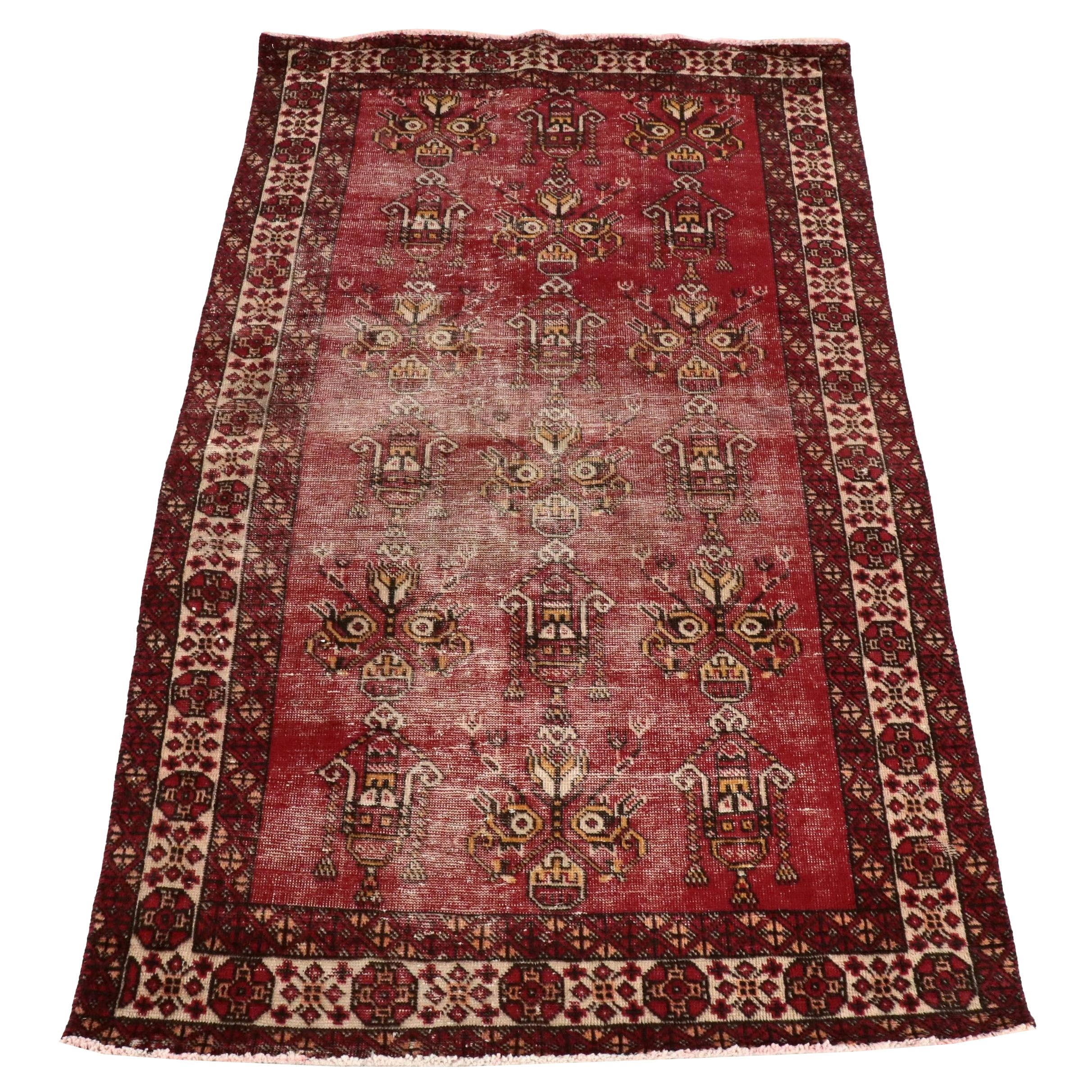 3'8 x 6'3 Hand-Knotted Persian Afshar Area Rug