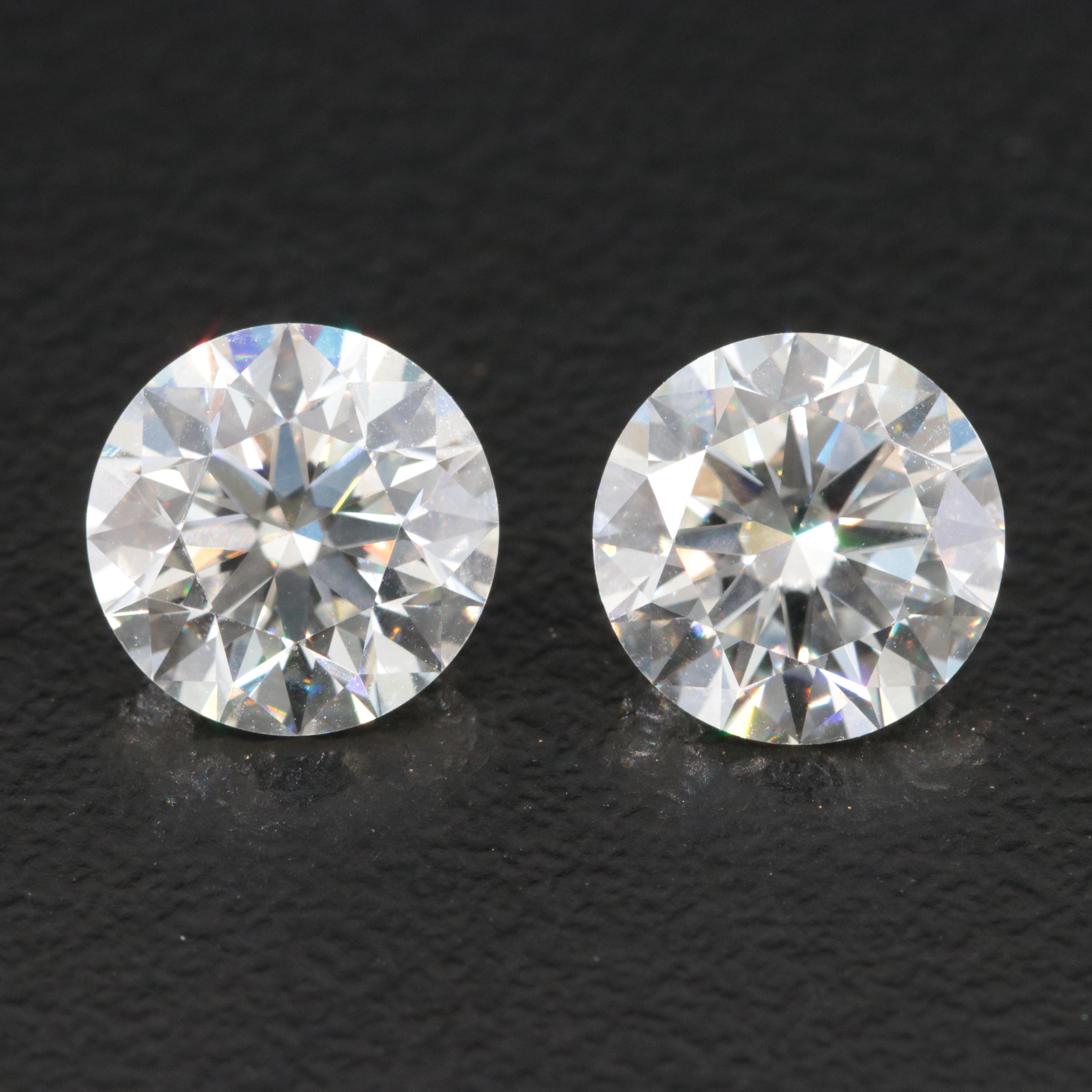 Loose 3.47 CTW Lightbox Lab Grown Diamond Pair