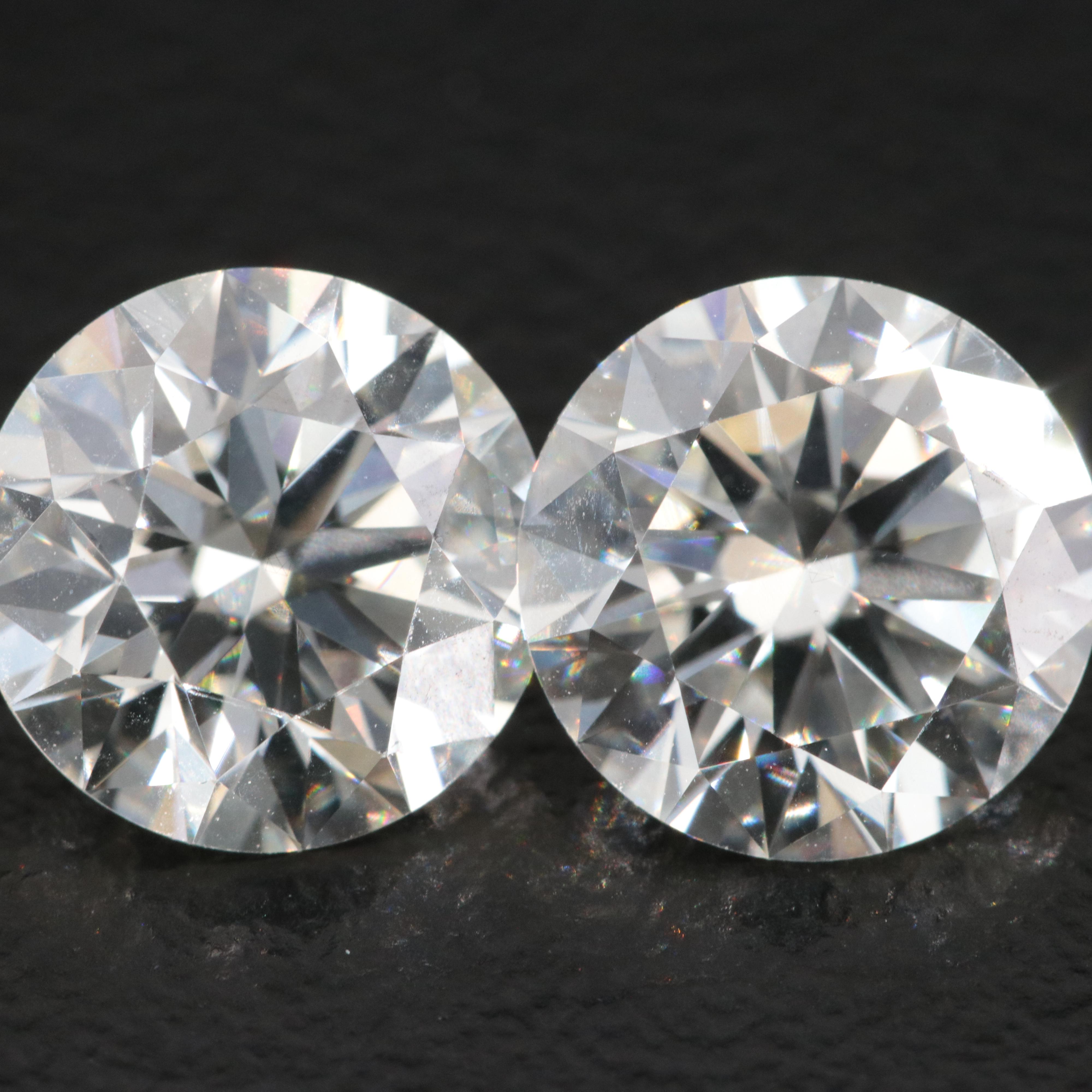 Loose 3.47 CTW Lightbox Lab Grown Diamond Pair
