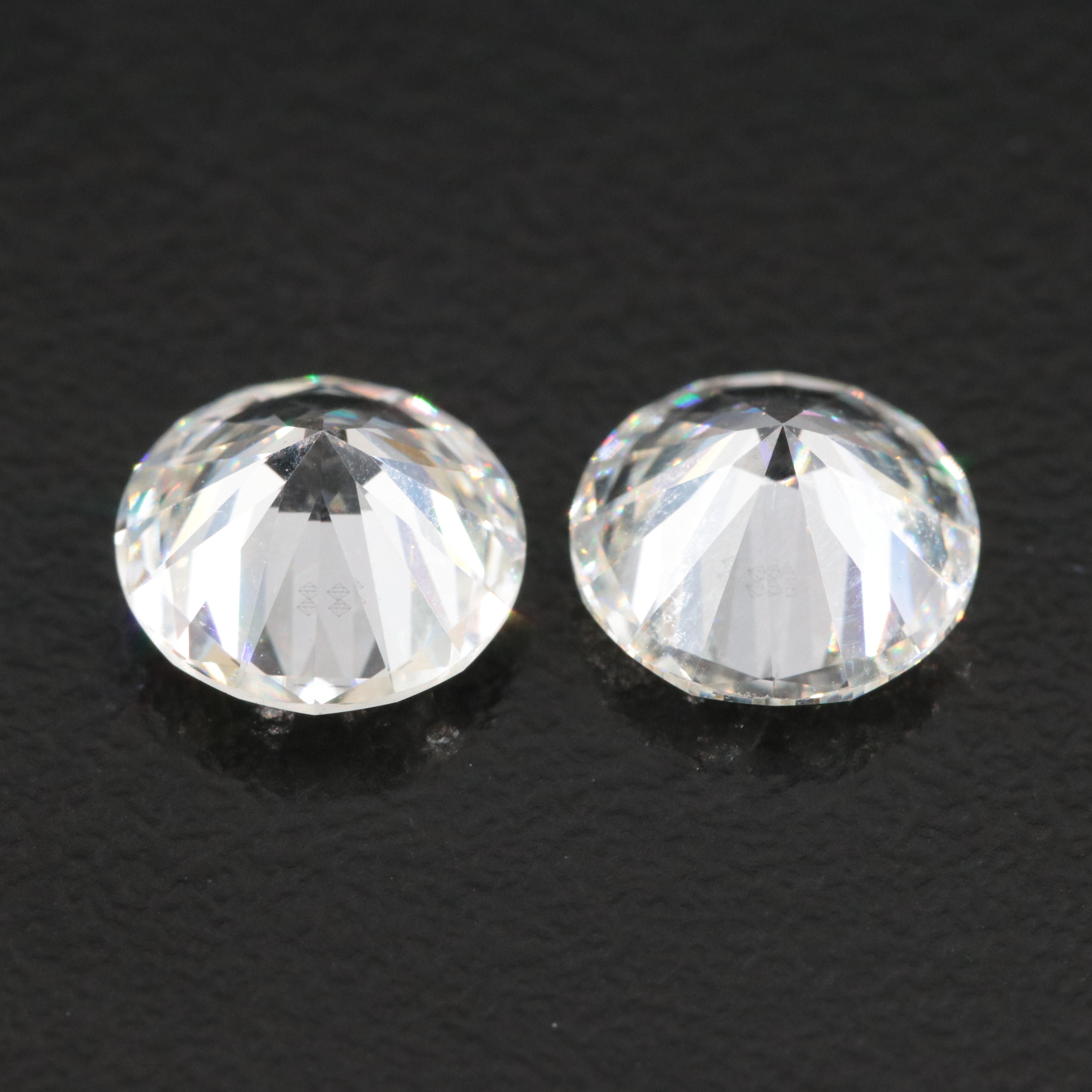 Loose 3.47 CTW Lightbox Lab Grown Diamond Pair