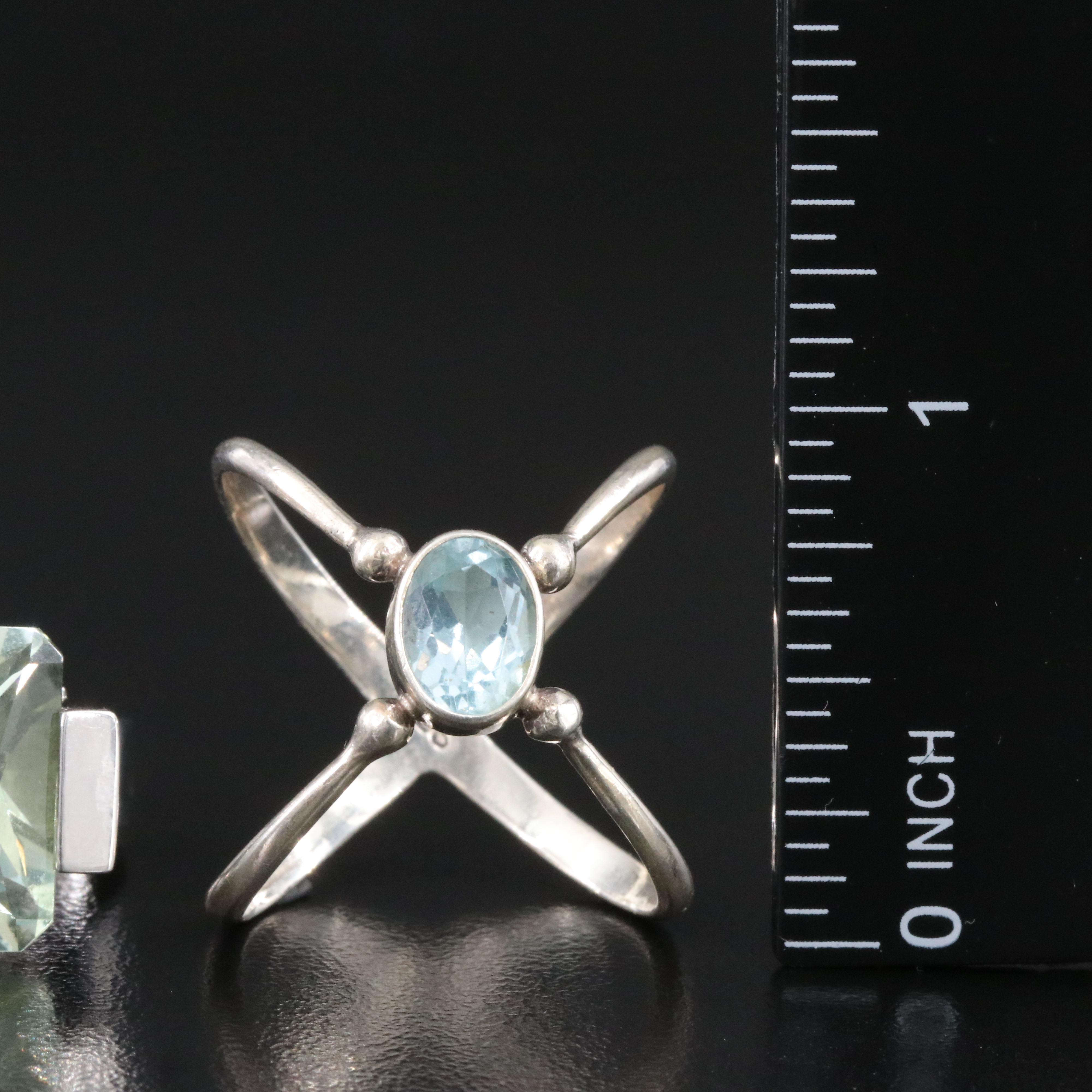 Sterling Rings Featuring Silpada Including Citrine and Topaz