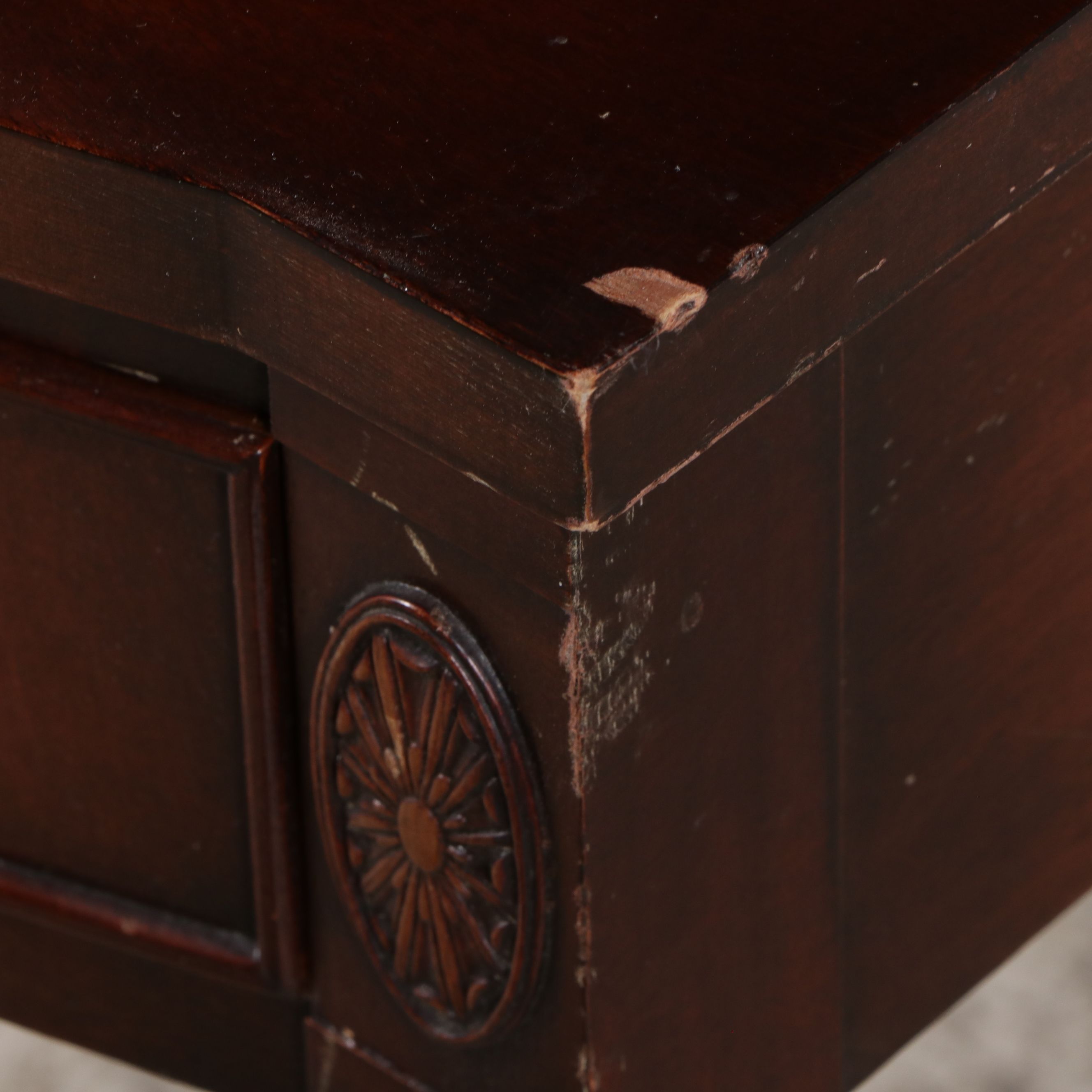 Federal Revival Mahogany Lady's Writing Desk with Cabinet Top