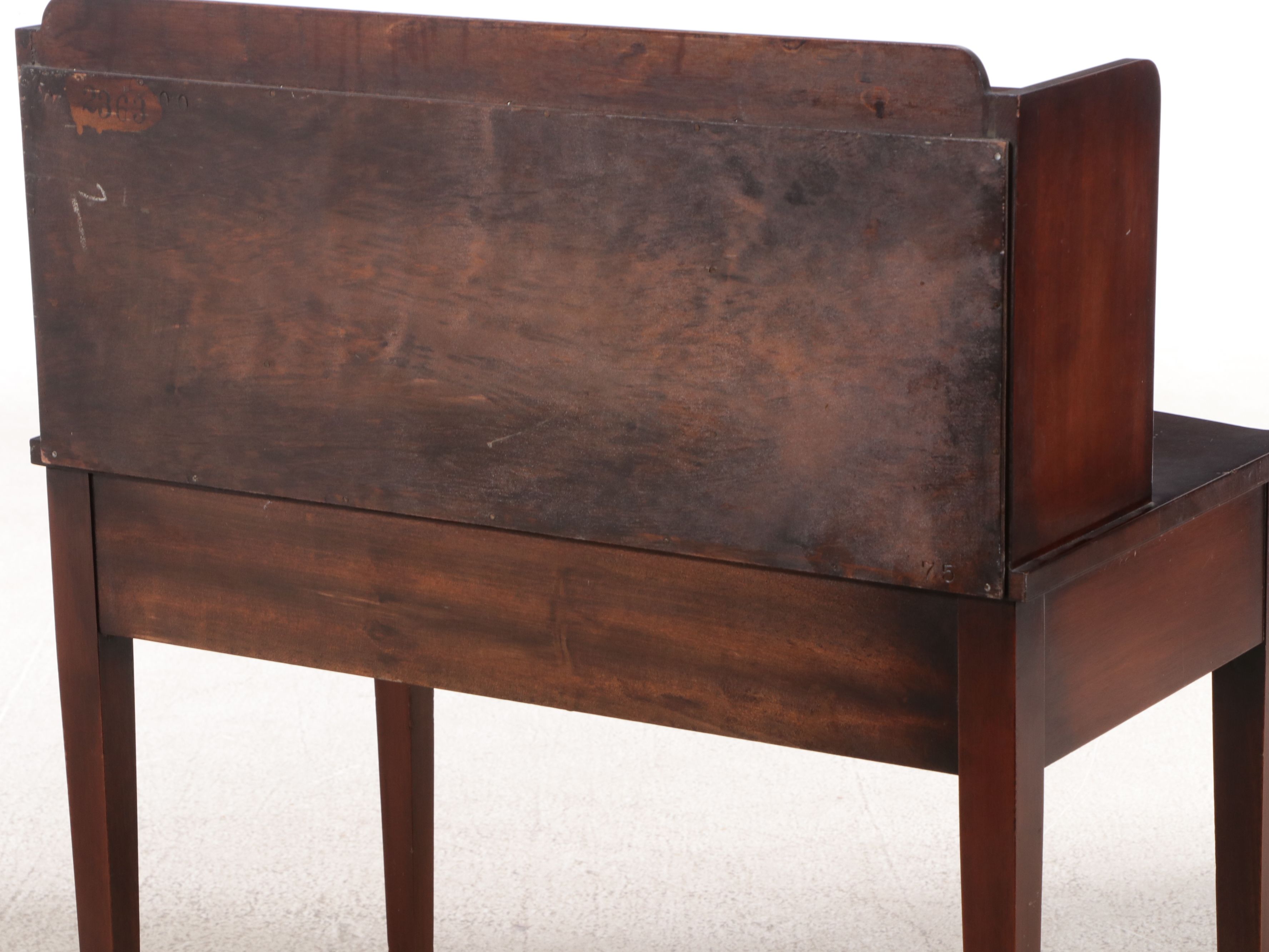 Federal Revival Mahogany Lady's Writing Desk with Cabinet Top