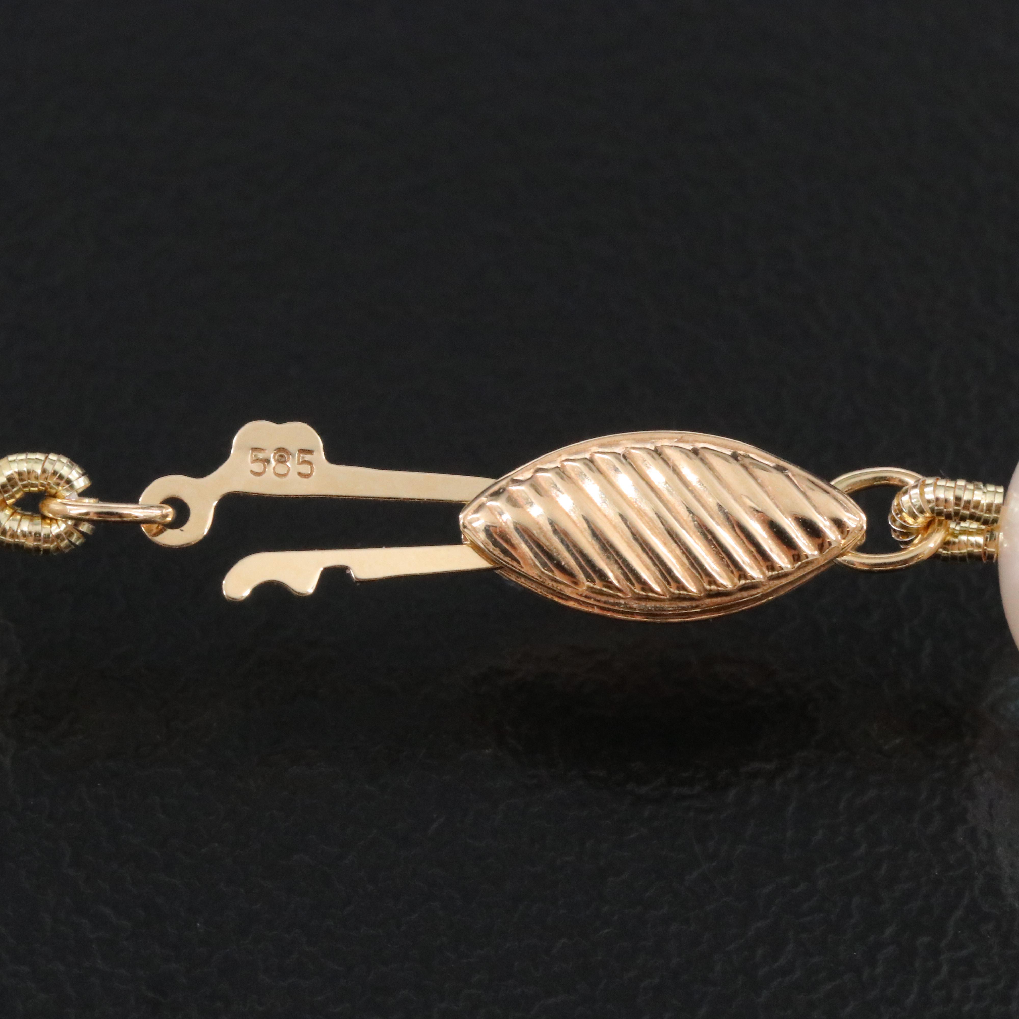 Pearl Necklace with 14K Clasp