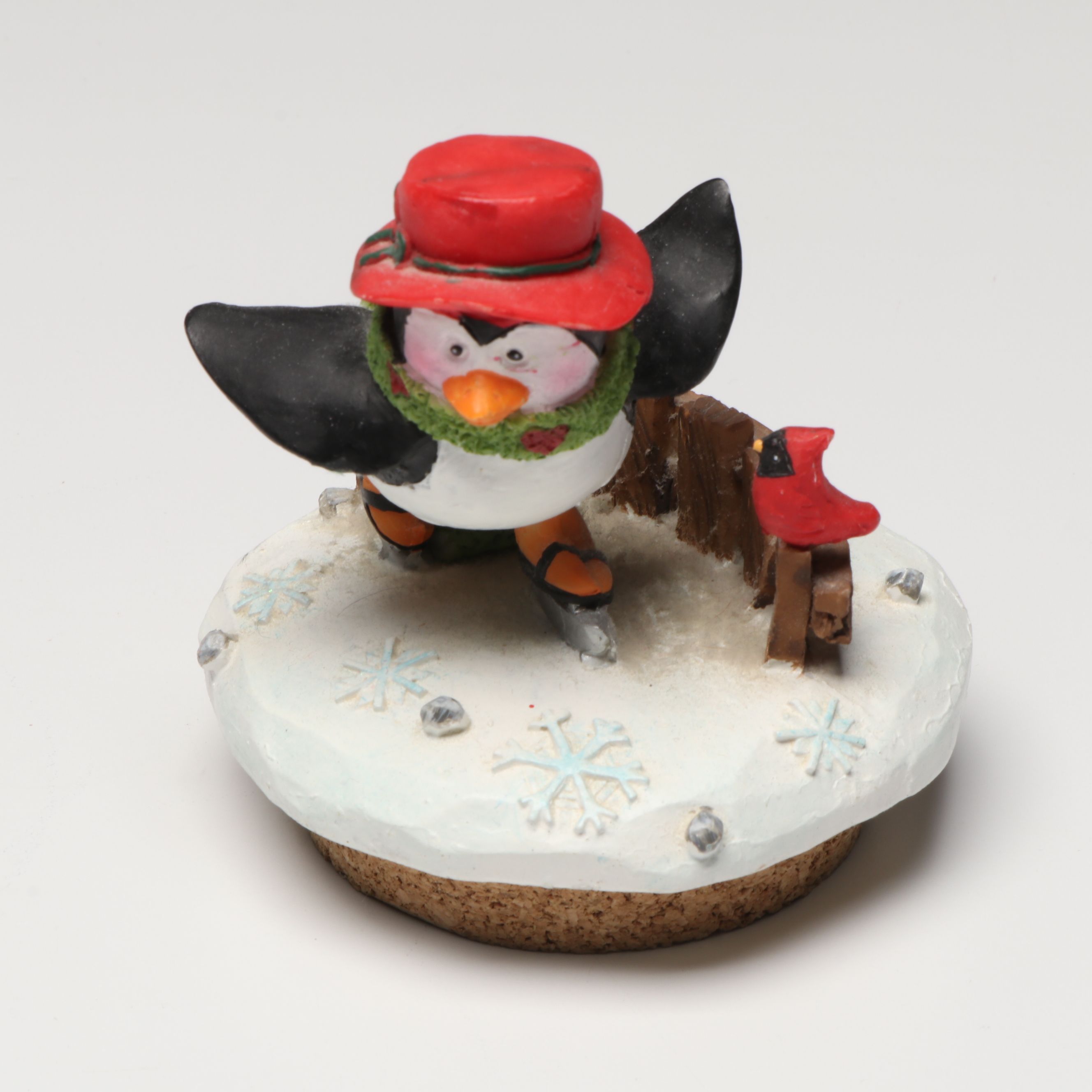 D&V Co. Talking Penguin Chatterbox Radio with Candle Toppers, More Penguin Décor