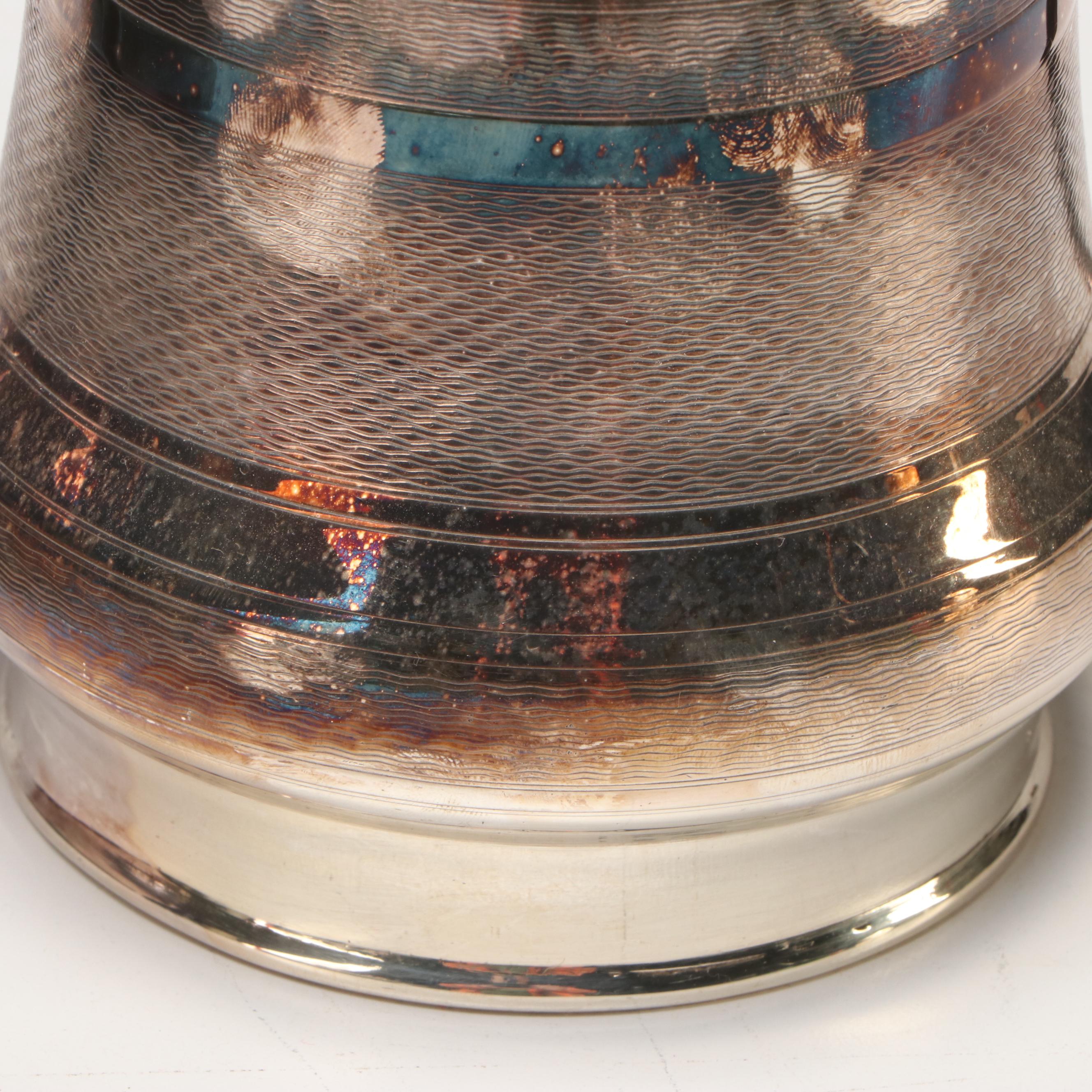 Victorian Style Monogrammed Silver Plate Teaware