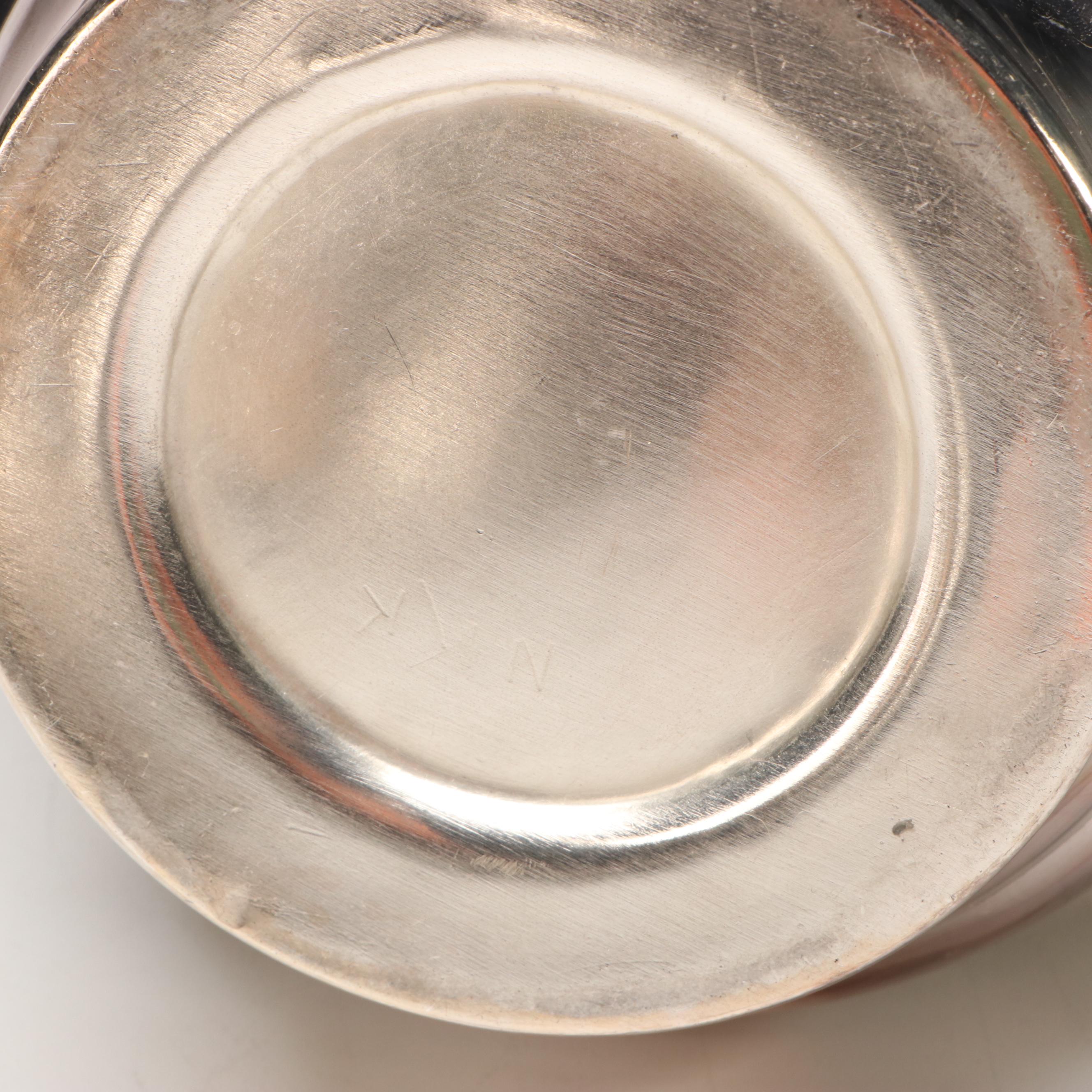 Victorian Style Monogrammed Silver Plate Teaware