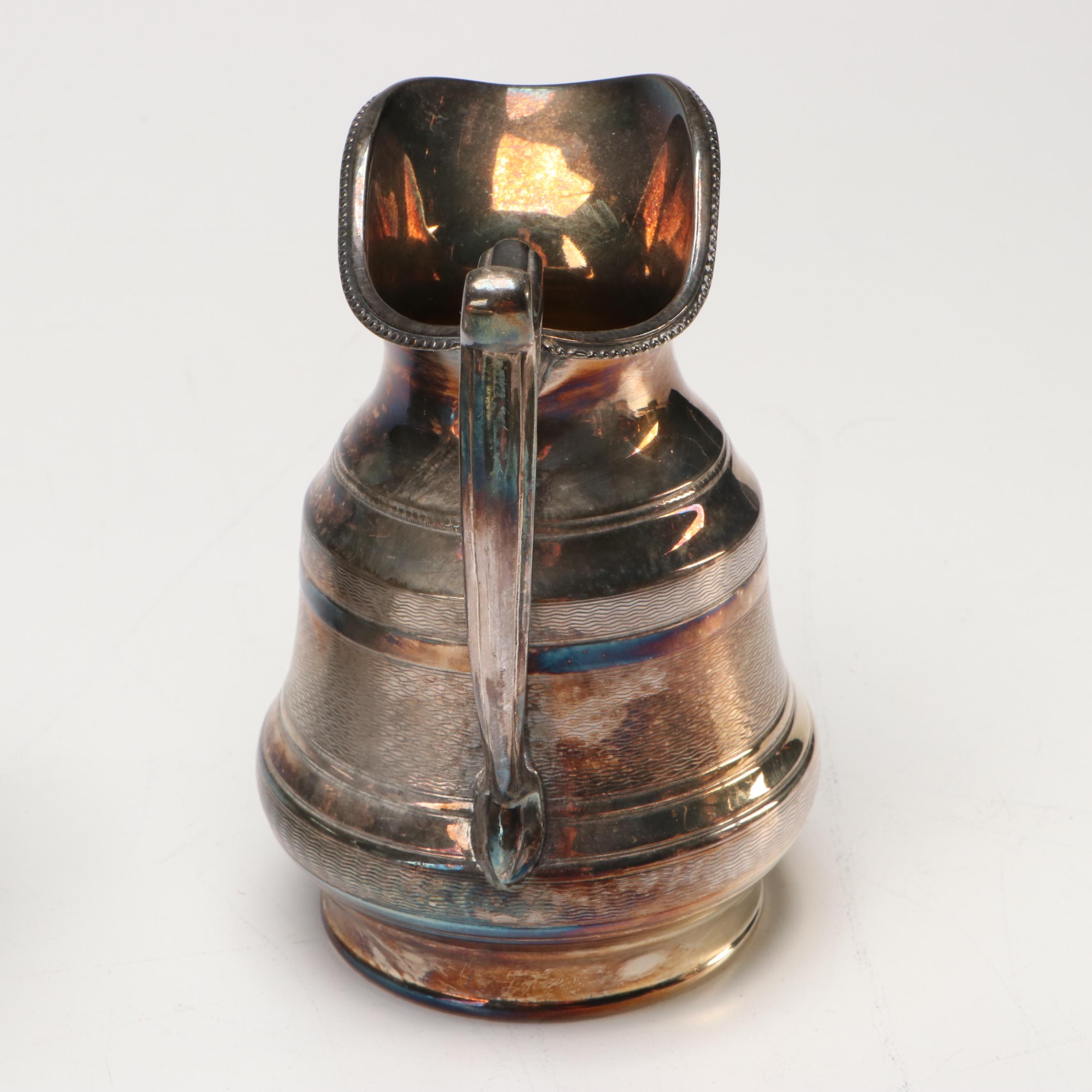 Victorian Style Monogrammed Silver Plate Teaware