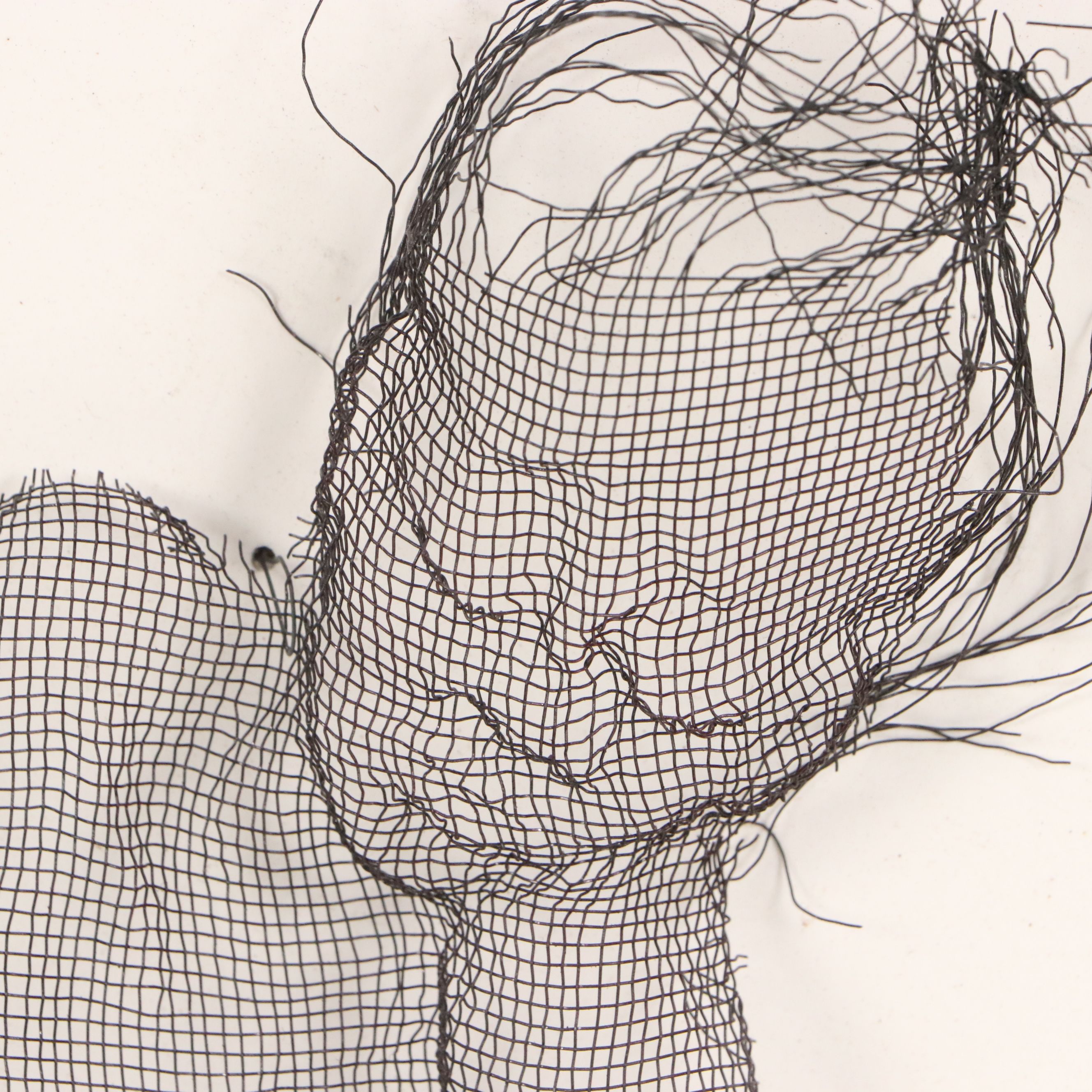 Peter Robinson-Smith Wire Mesh Bas-Relief Sculpture of Female Nude, 2005