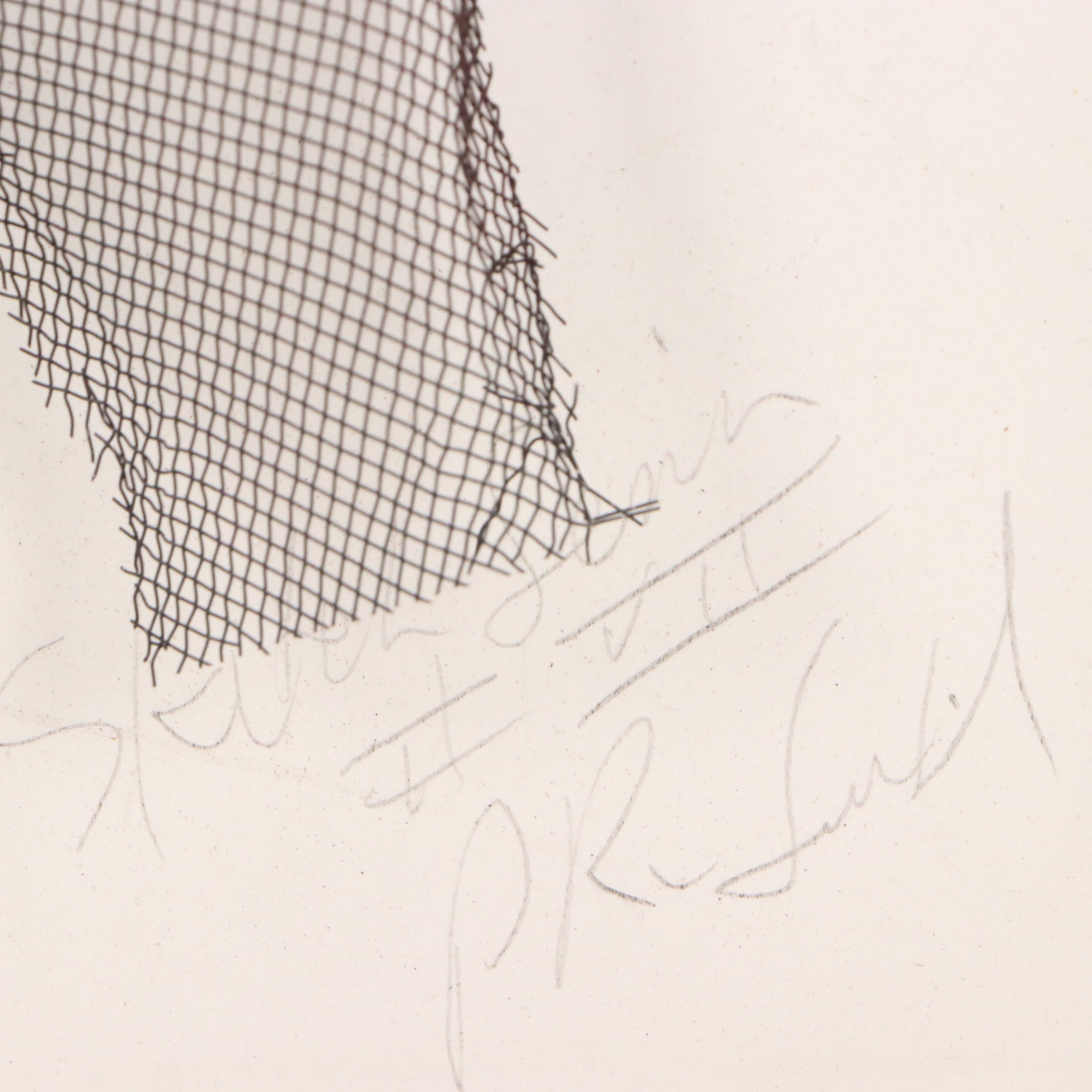 Peter Robinson-Smith Wire Mesh Bas-Relief Sculpture of Female Nude, 2005