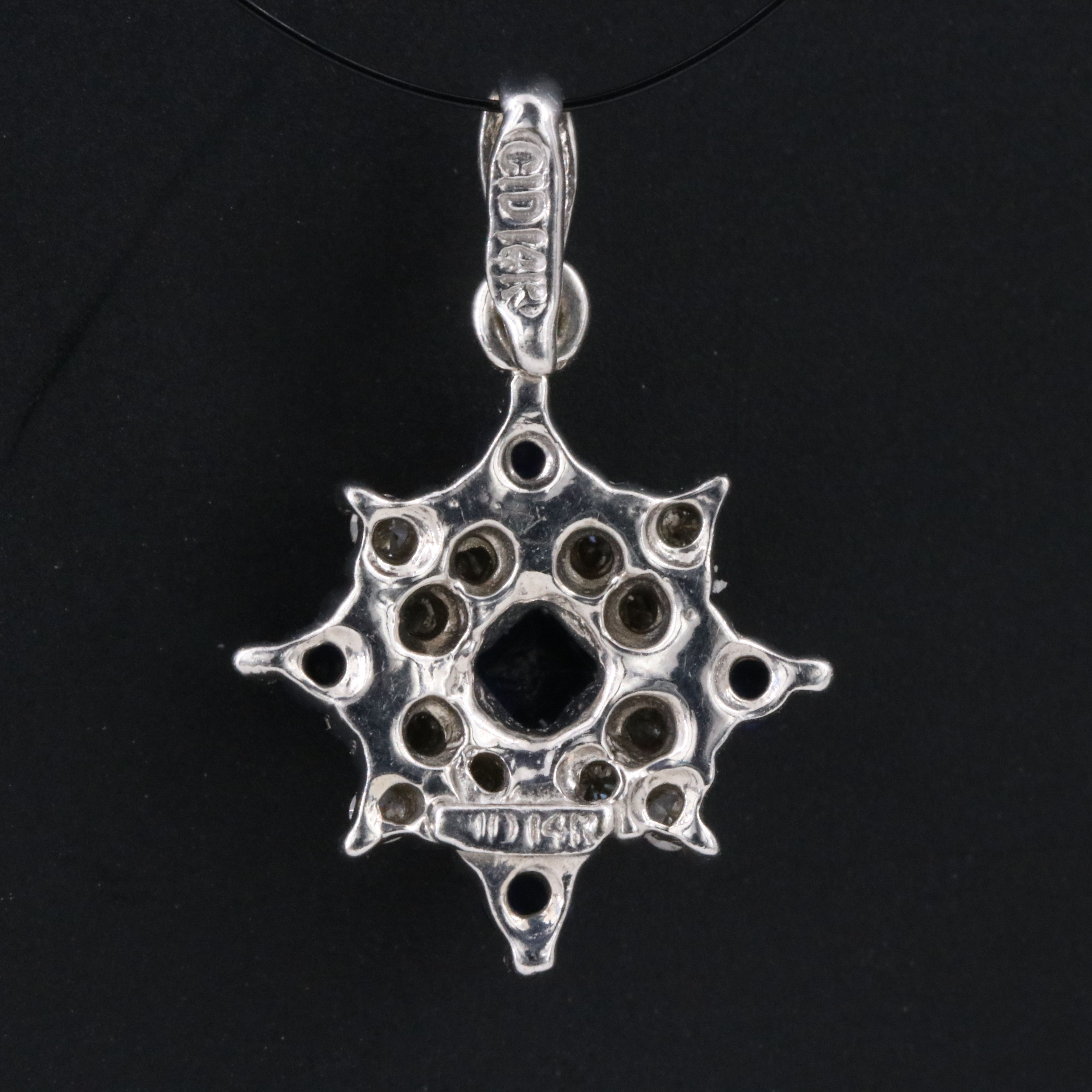 14K Sapphire and Diamond Pendant