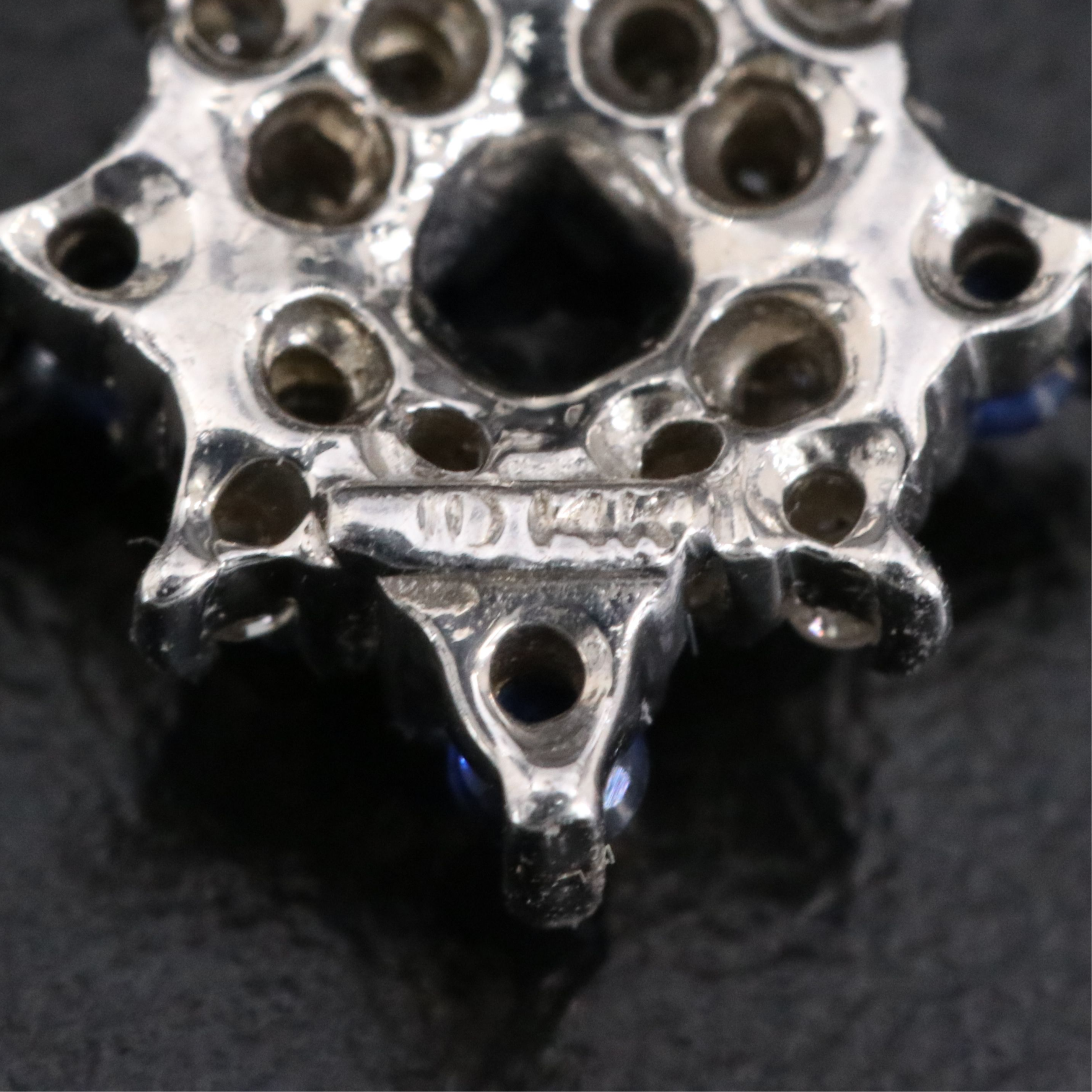 14K Sapphire and Diamond Pendant