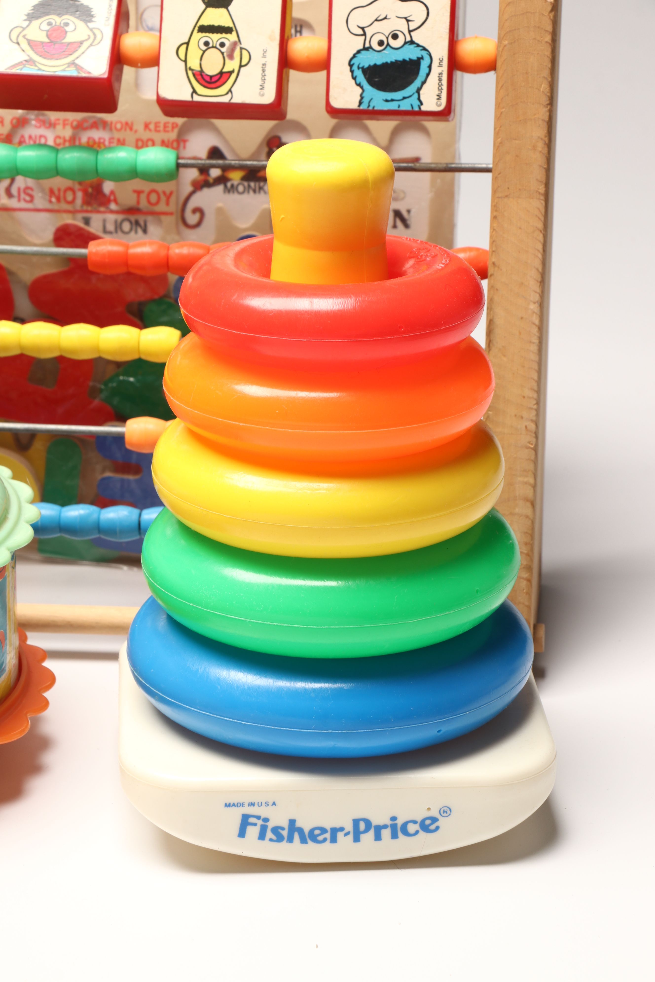 Playskool Wooden Rolling Giraffe and More Vintage Children's Toys