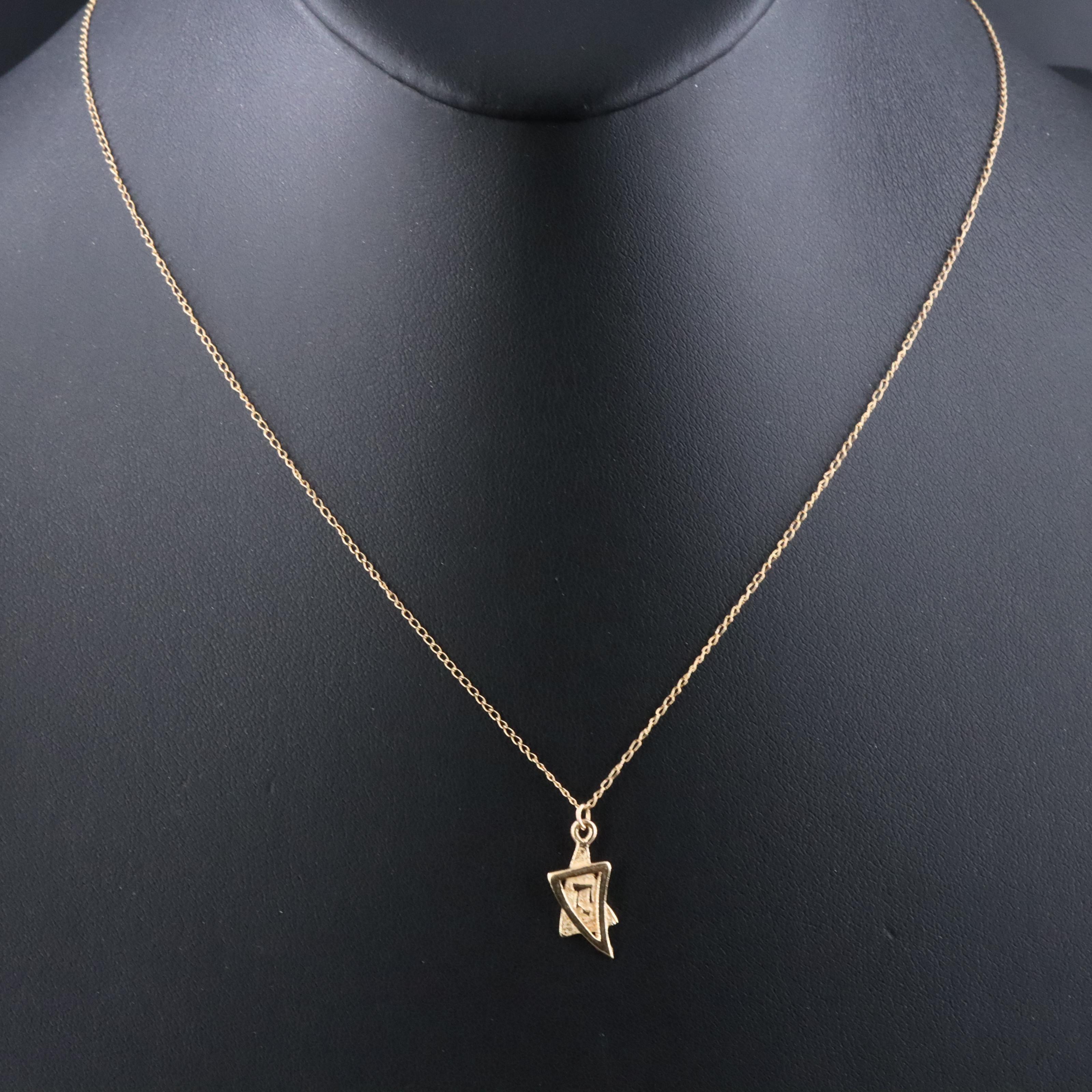 14K Star of David Pendant Necklace