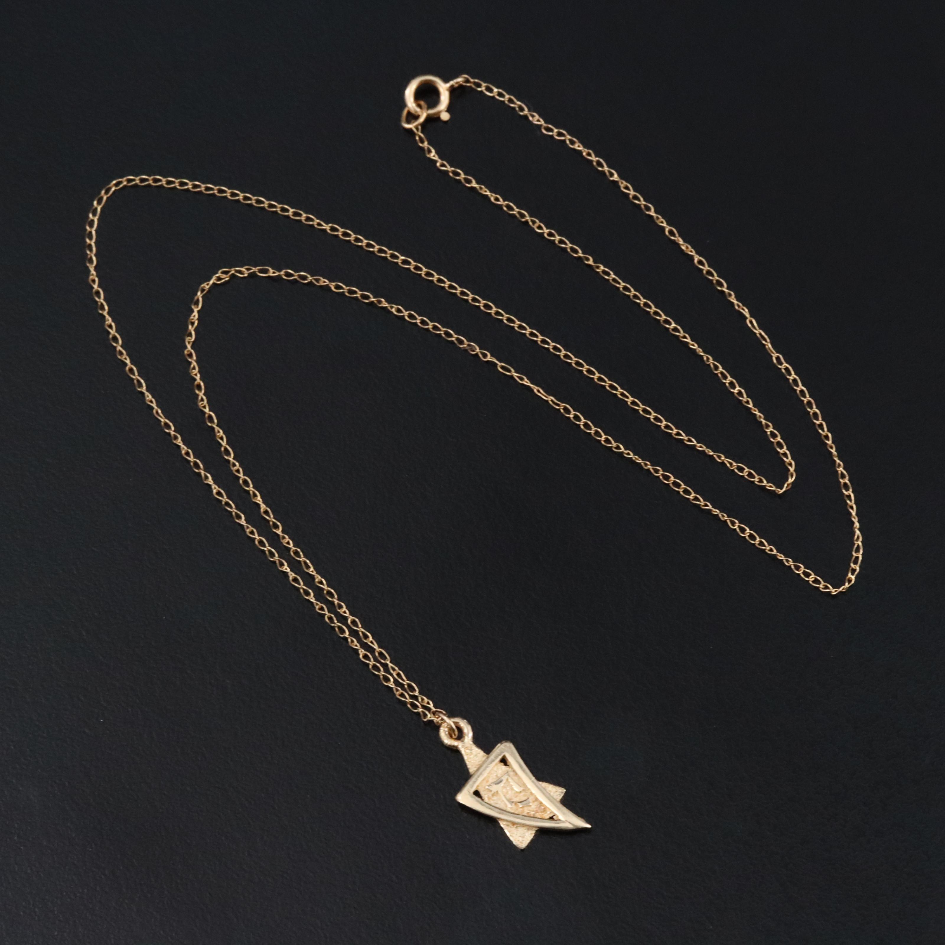 14K Star of David Pendant Necklace