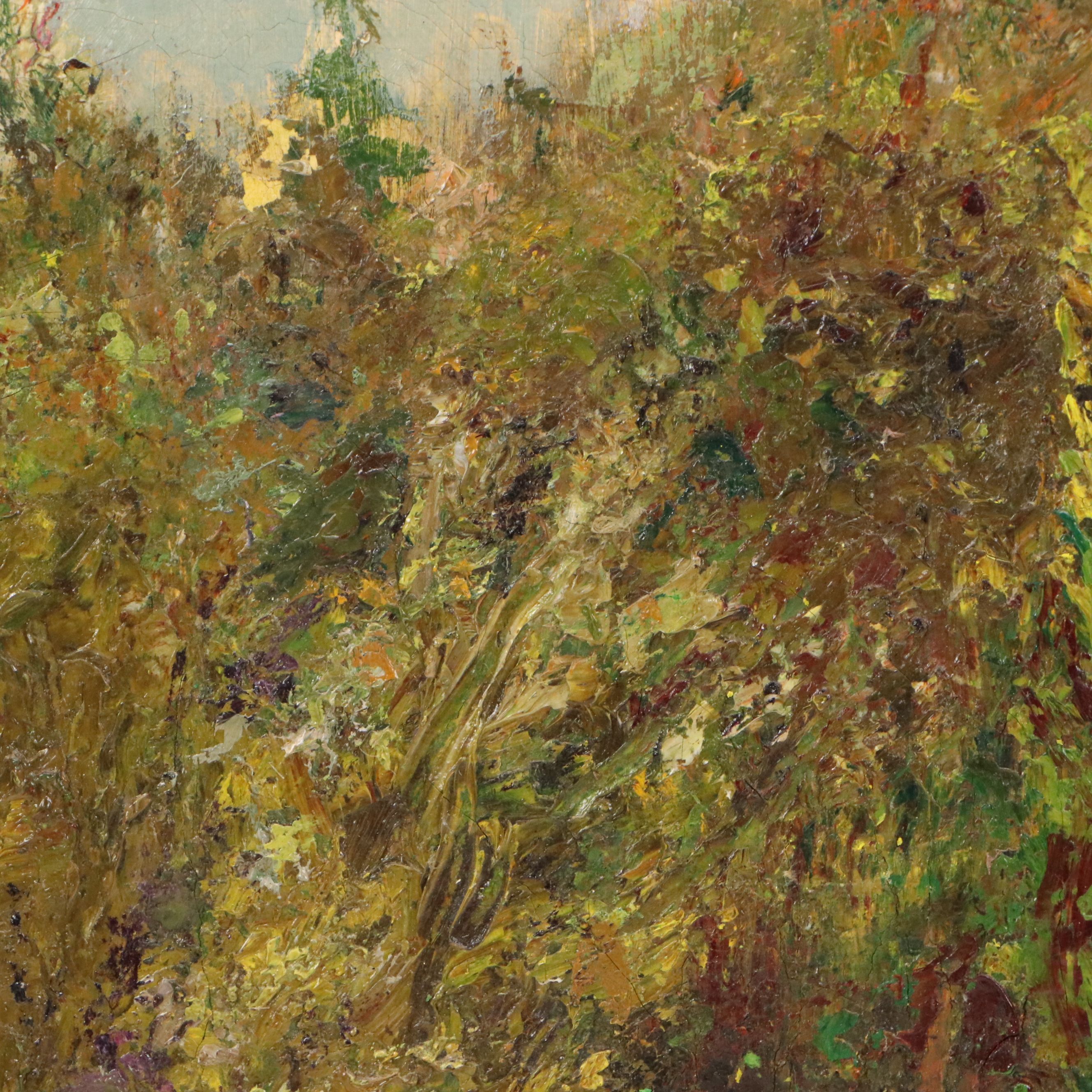 Landscape Oil Painting of Waterfall, 19th - Early 20th Century