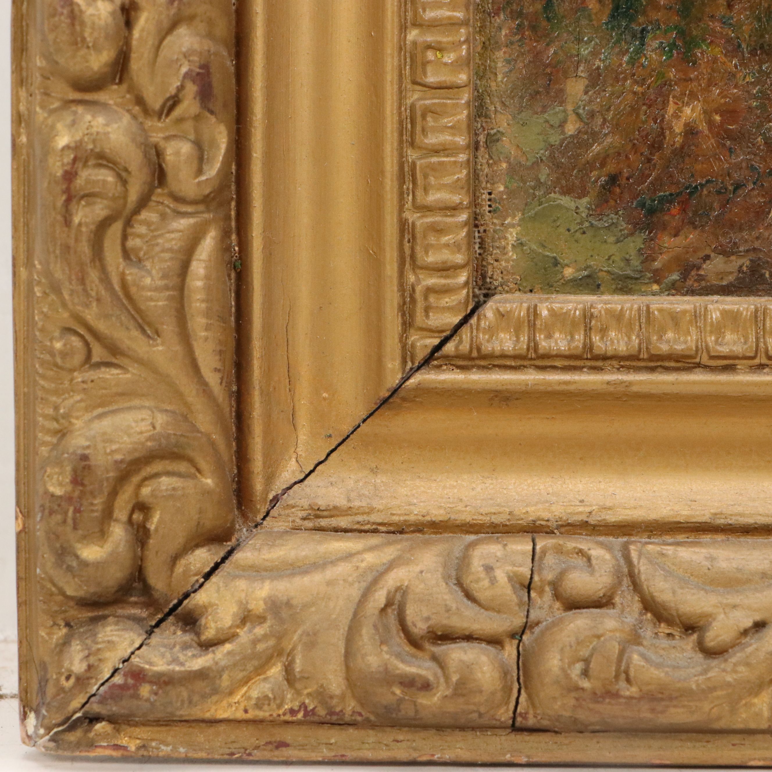 Landscape Oil Painting of Waterfall, 19th - Early 20th Century