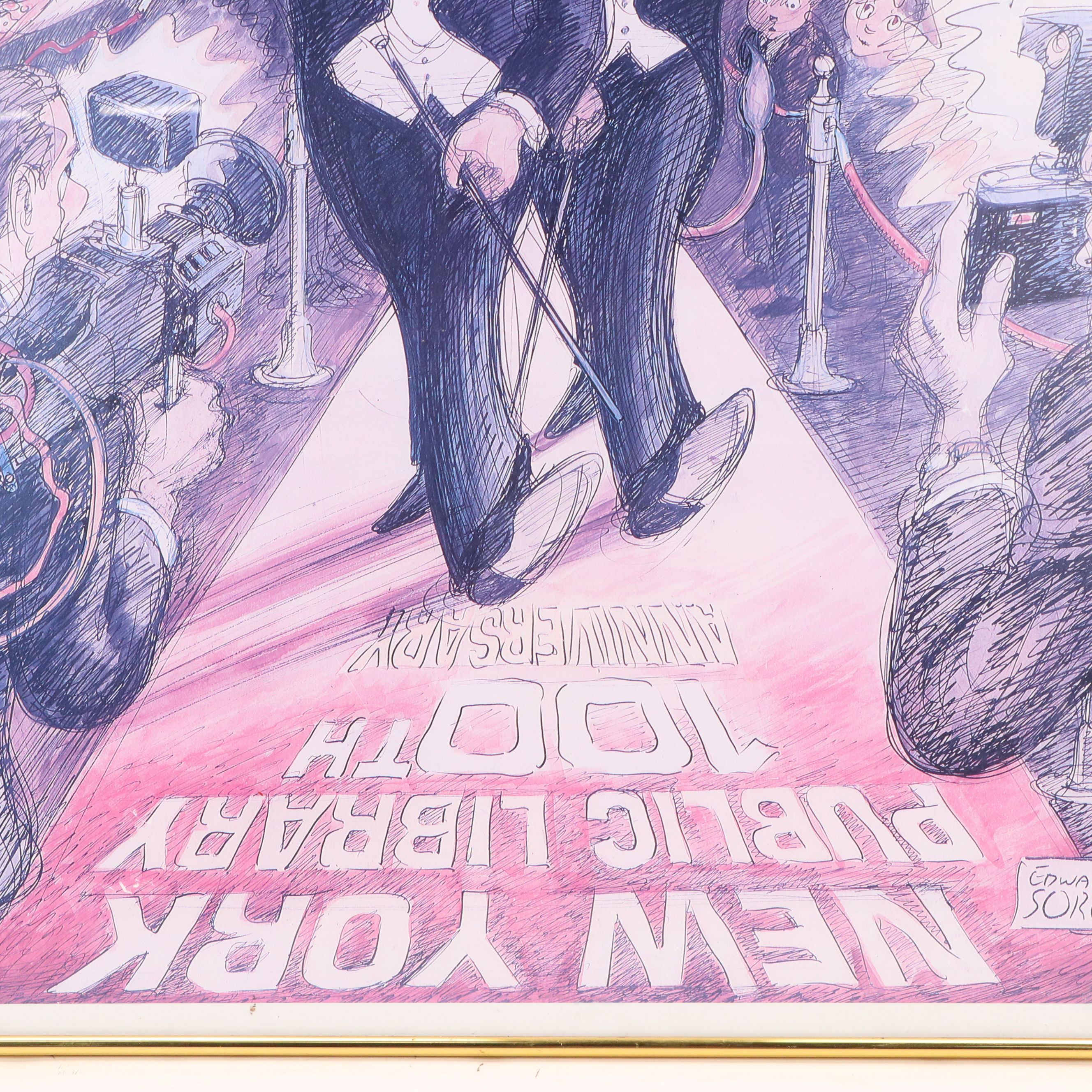 Offset Lithograph After Edward Sorel for "The New Yorker" Cover