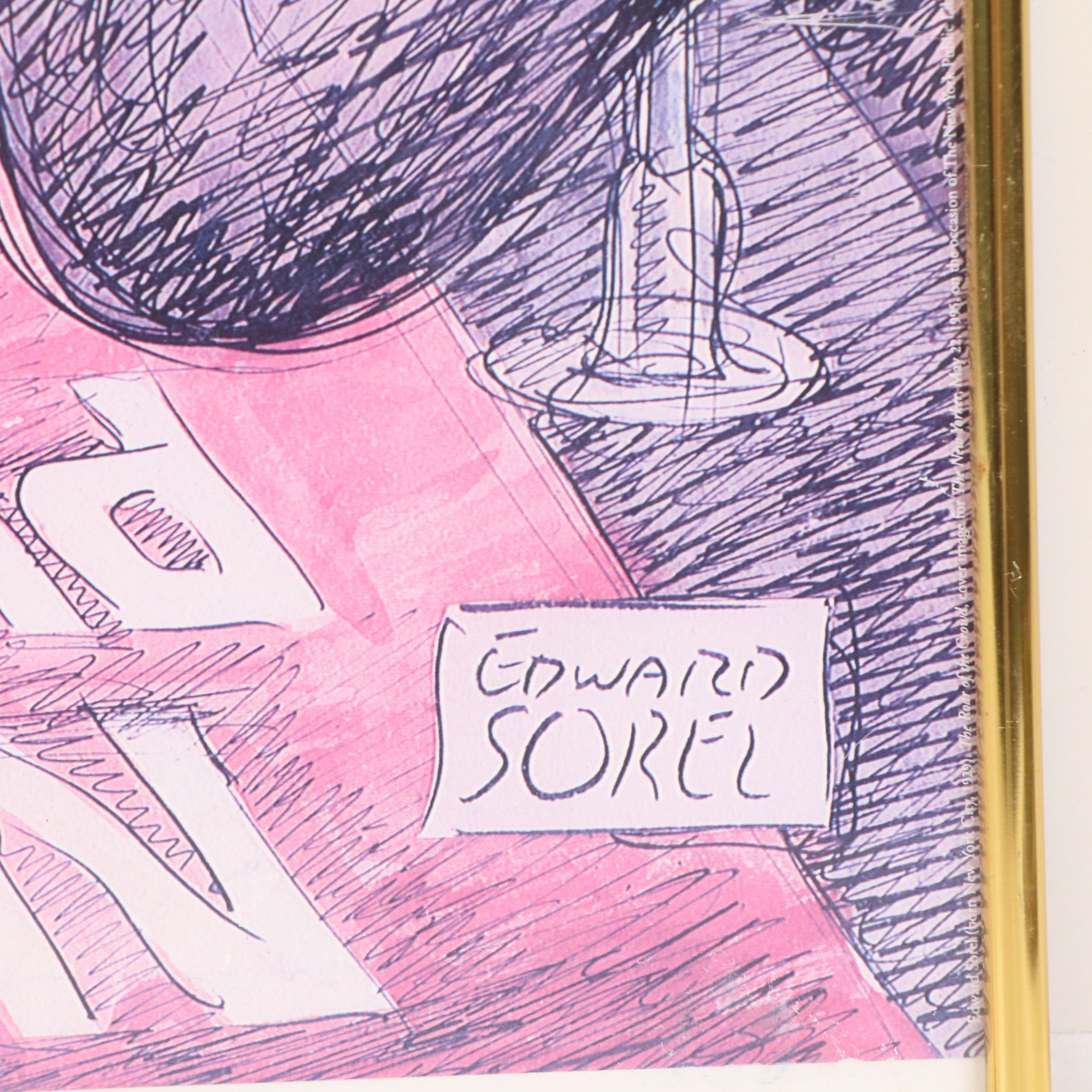 Offset Lithograph After Edward Sorel for "The New Yorker" Cover