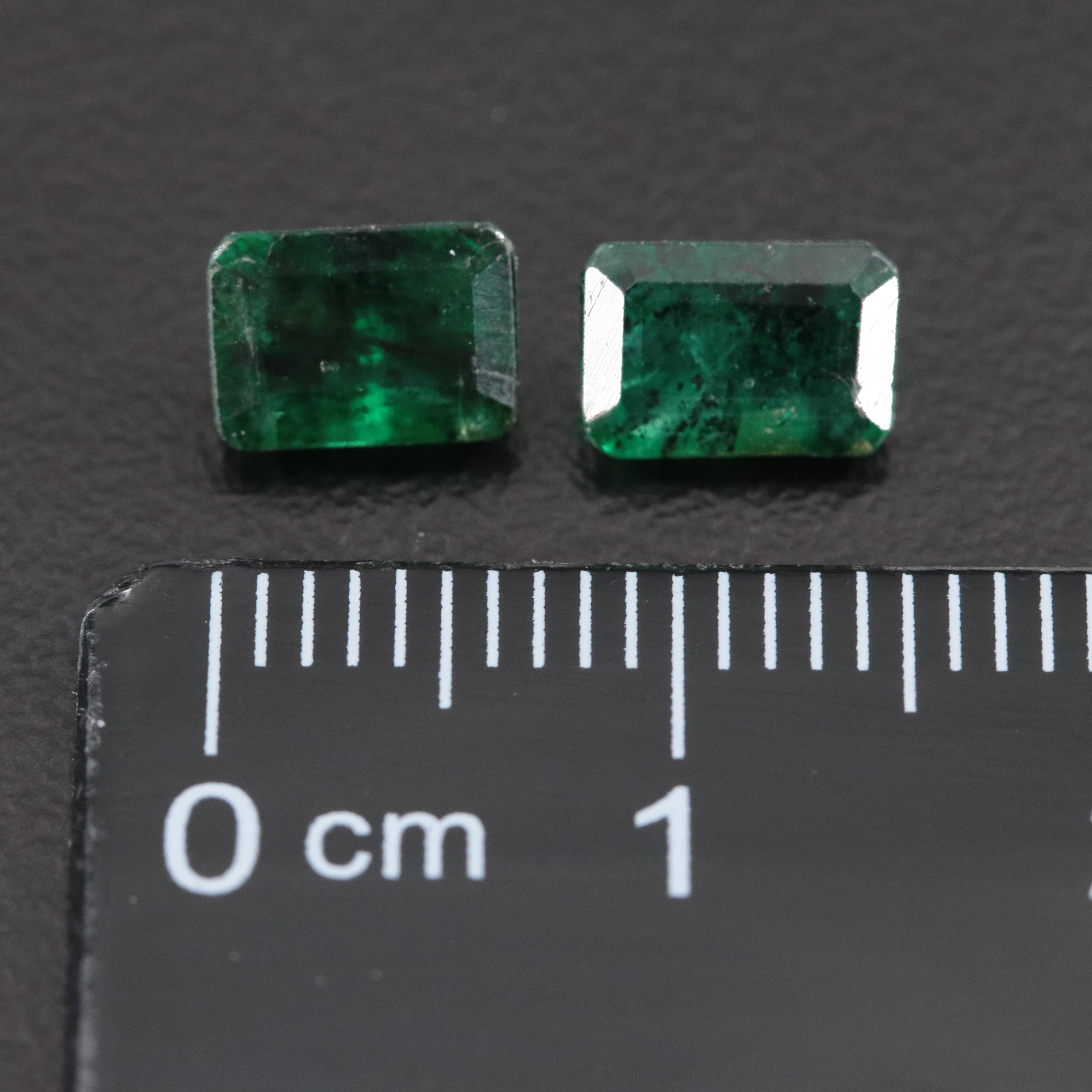Loose 1.79 CTW Emerald Matched Pair