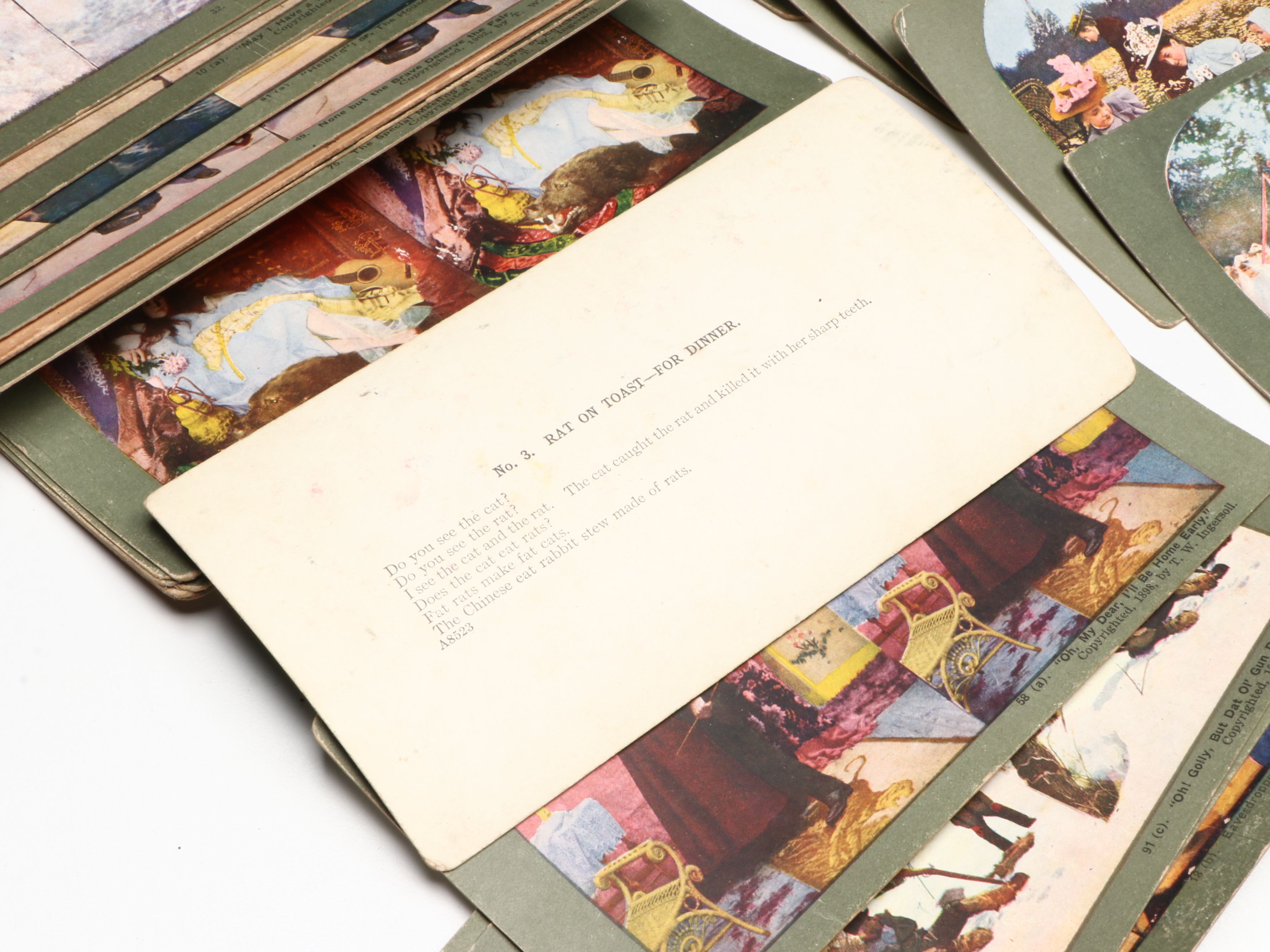 Monarch Stereoscope Viewer with Paper Slides, Early 20th Century