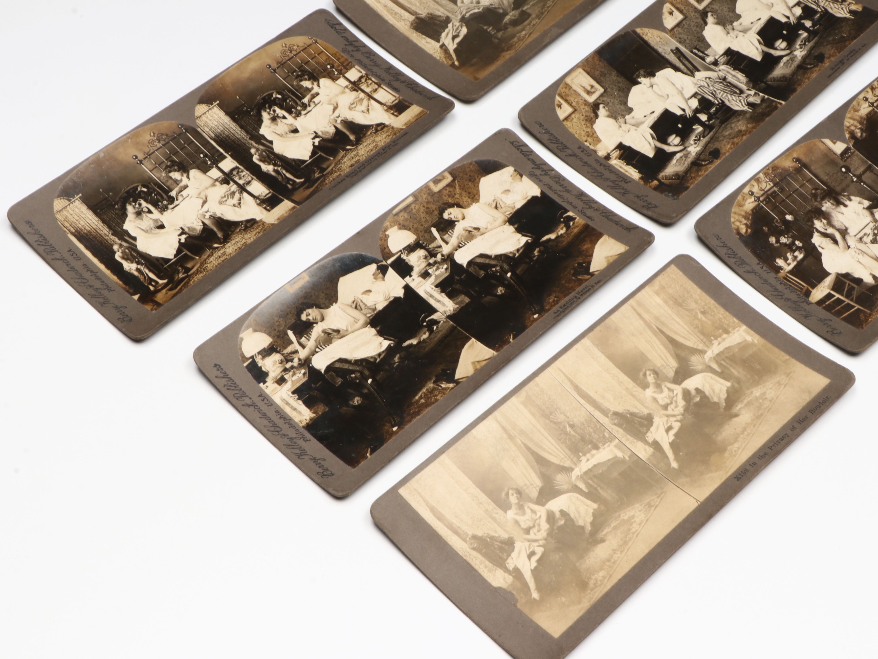 Monarch Stereoscope Viewer with Paper Slides, Early 20th Century