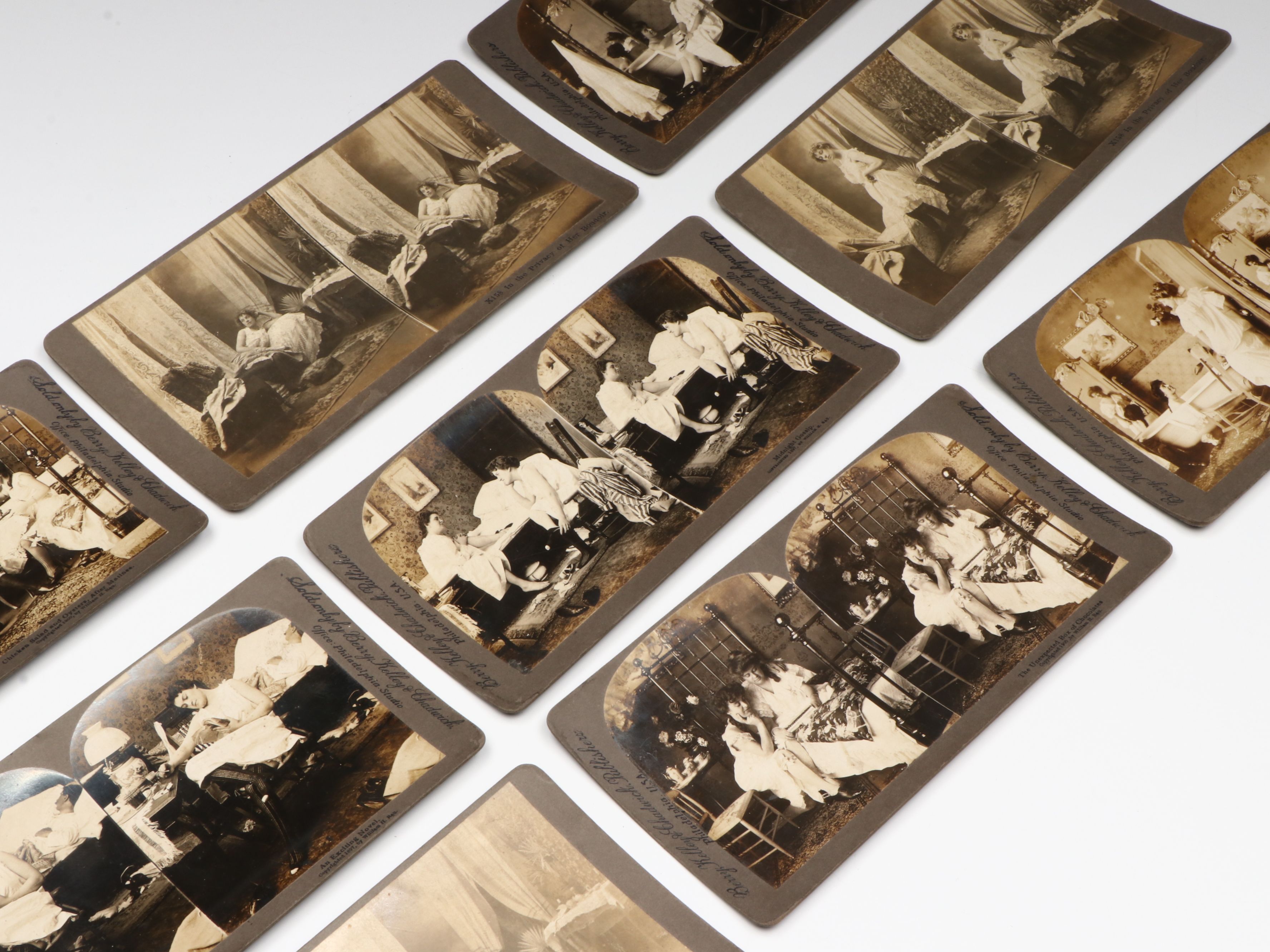 Monarch Stereoscope Viewer with Paper Slides, Early 20th Century