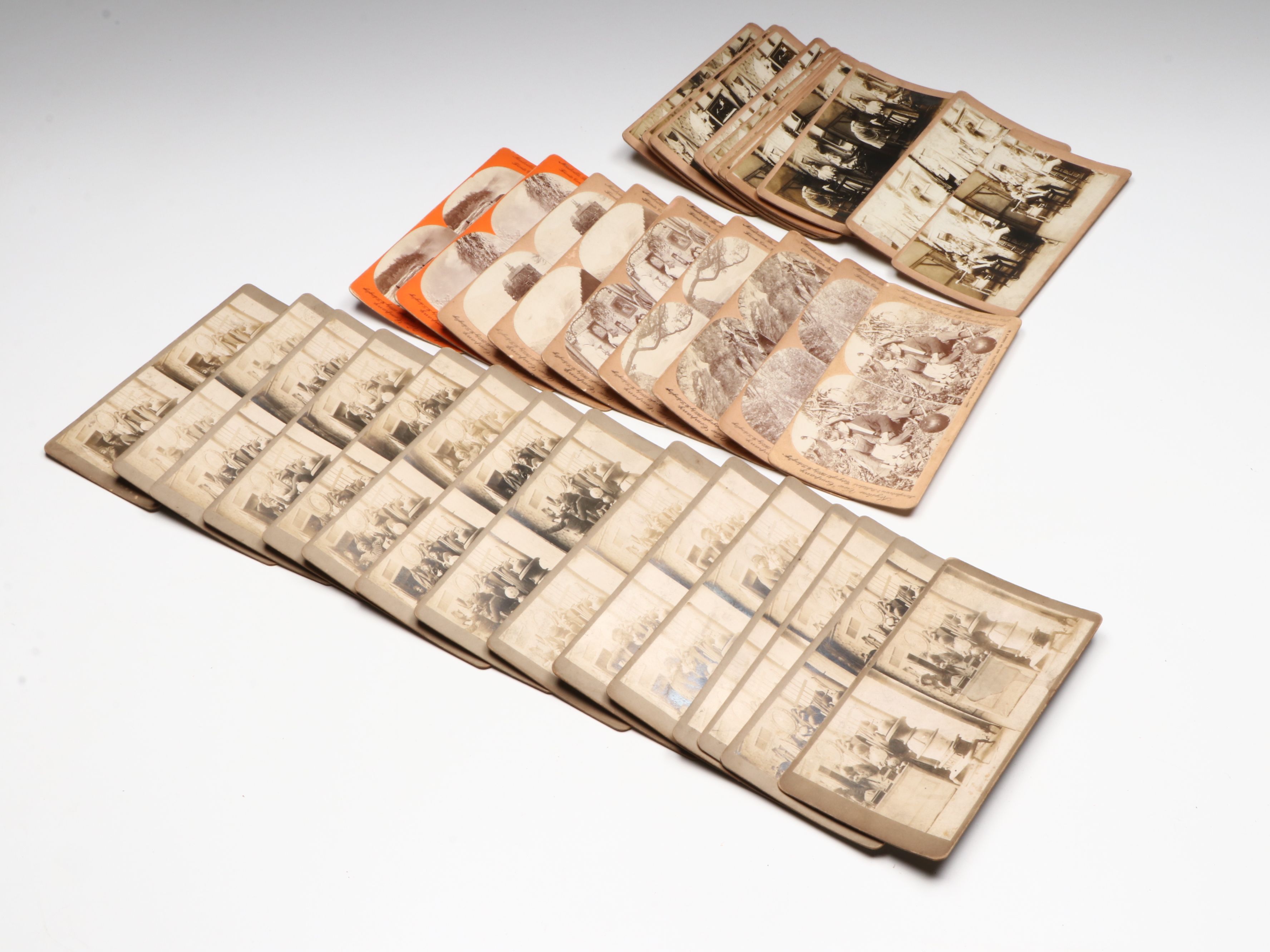 Monarch Stereoscope Viewer with Paper Slides, Early 20th Century