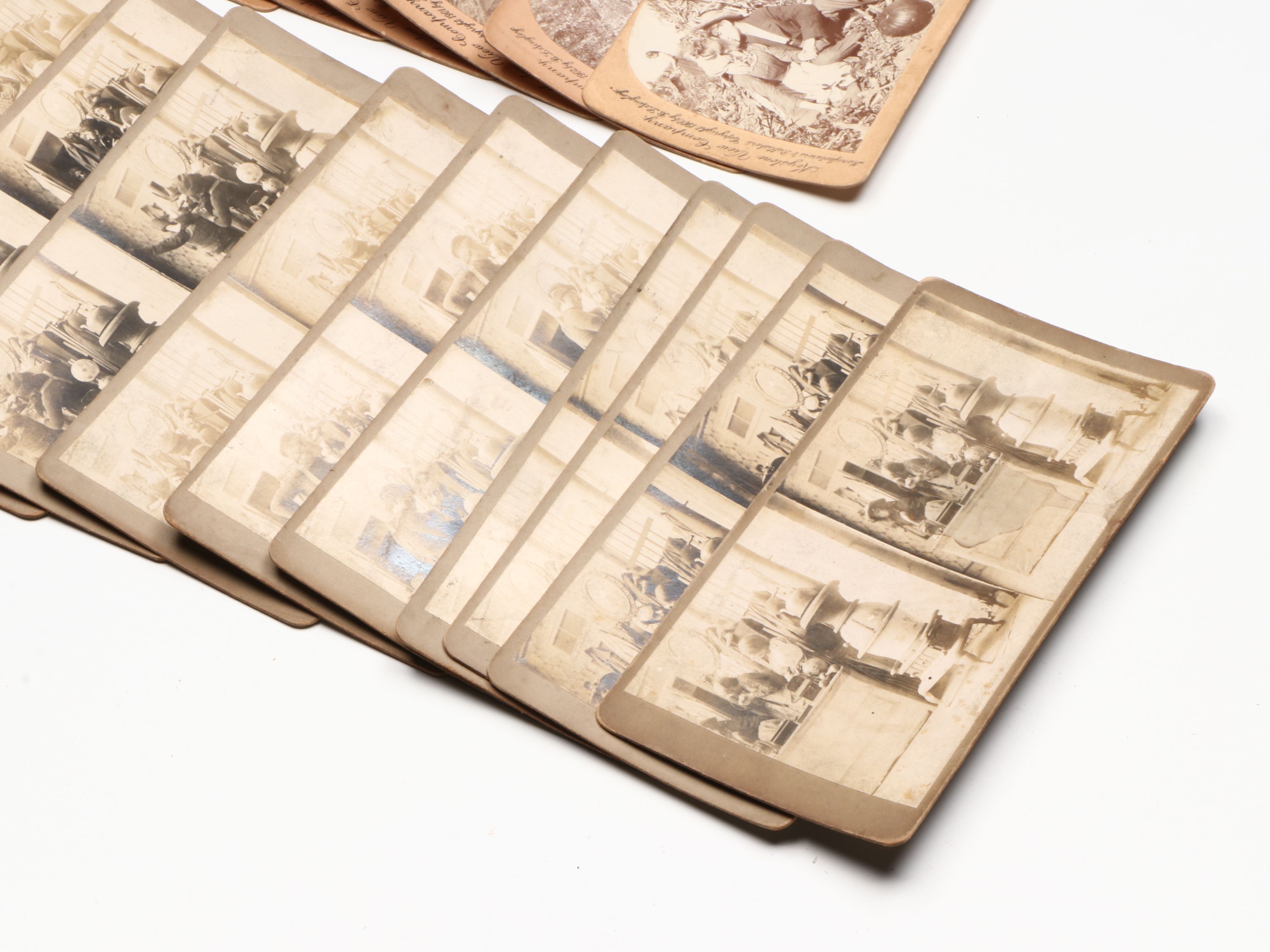 Monarch Stereoscope Viewer with Paper Slides, Early 20th Century