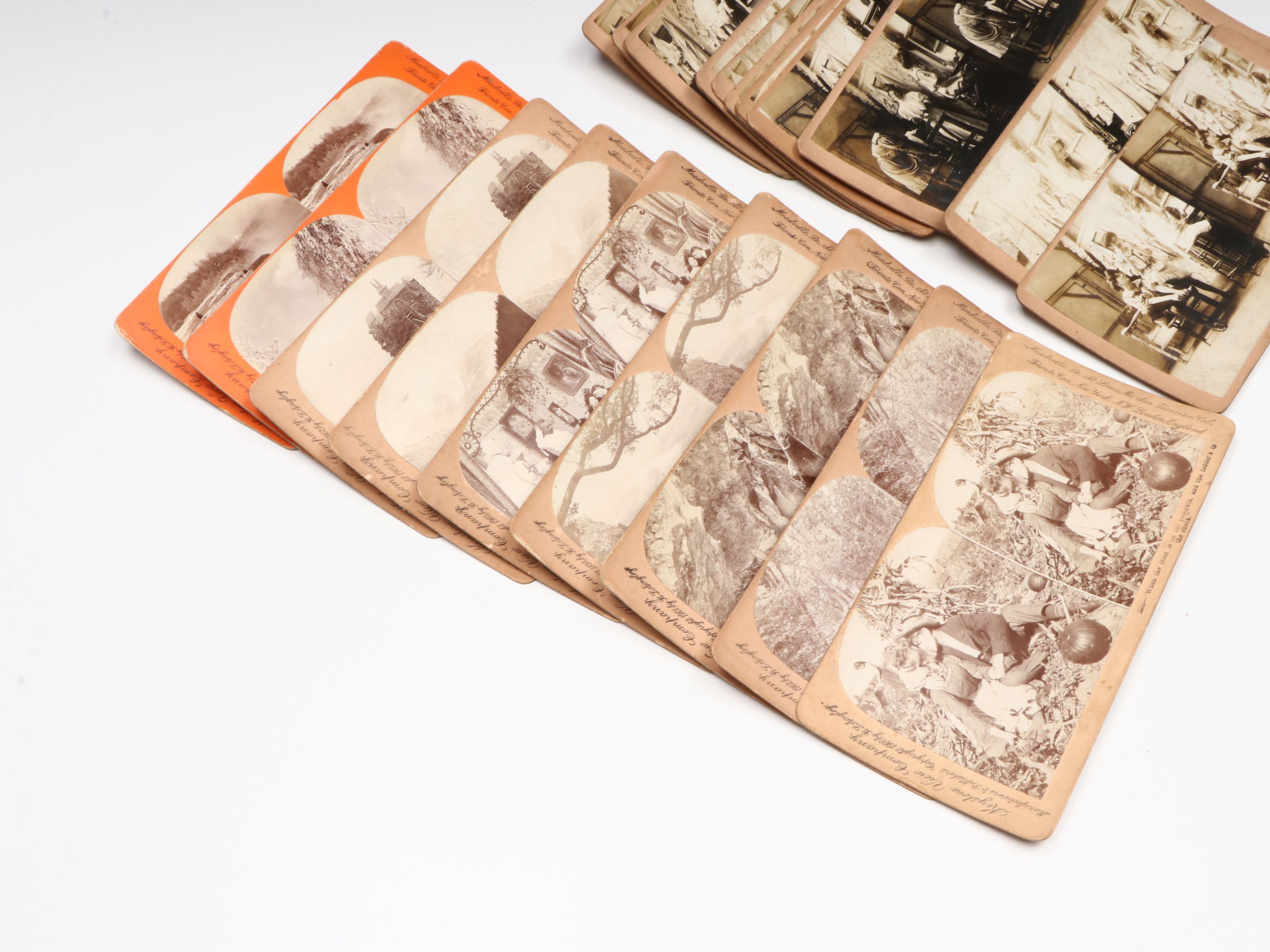 Monarch Stereoscope Viewer with Paper Slides, Early 20th Century