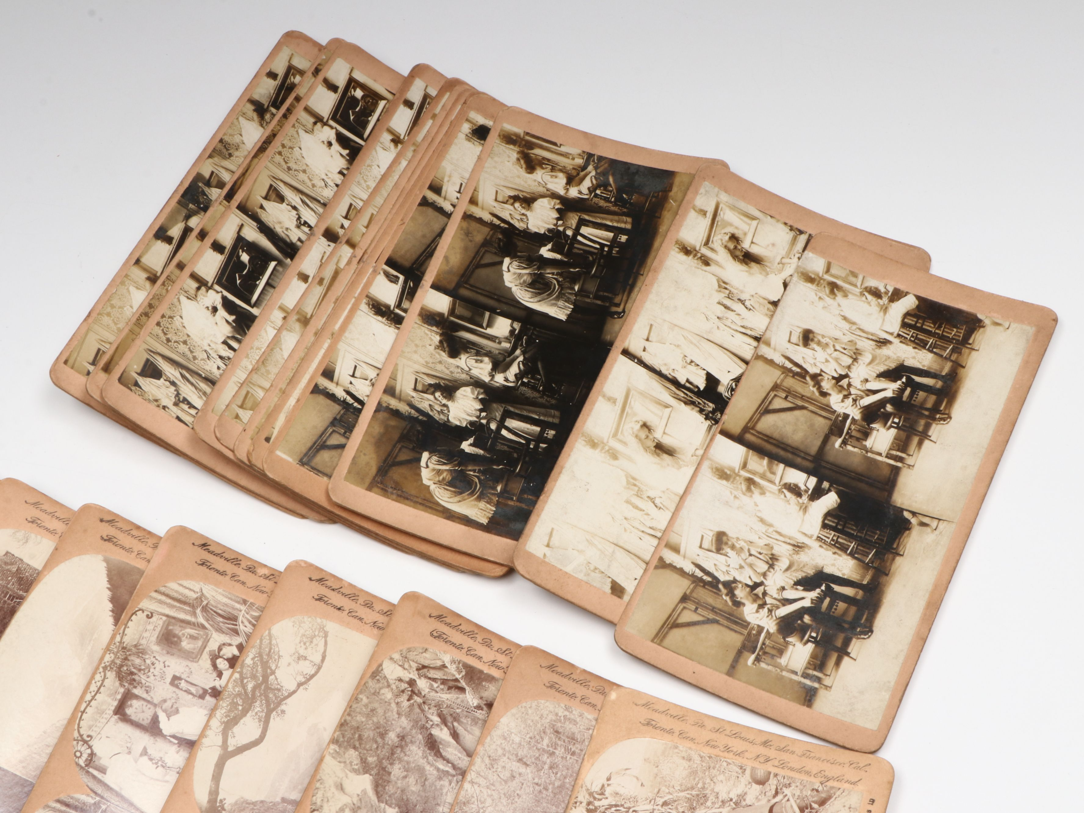 Monarch Stereoscope Viewer with Paper Slides, Early 20th Century