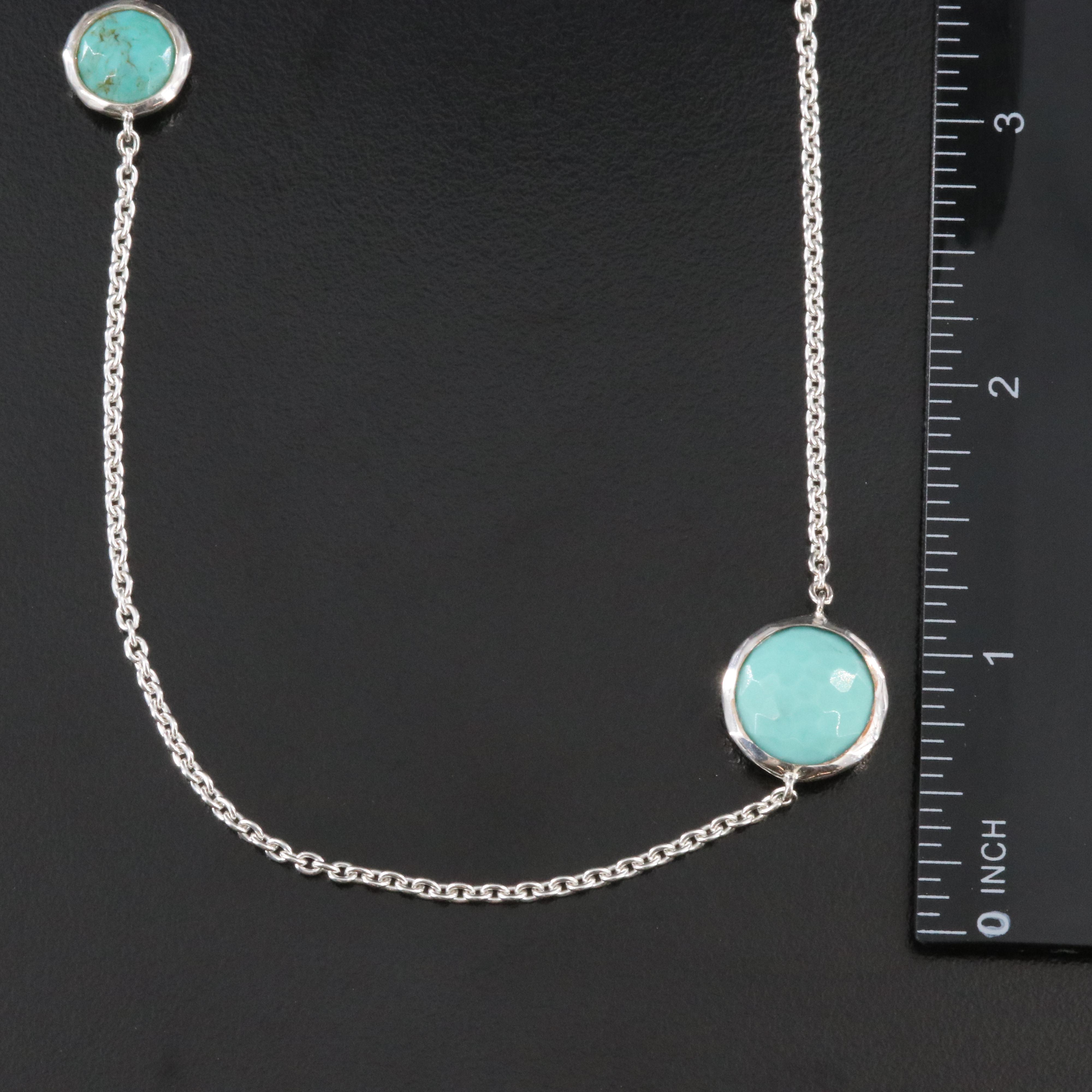 Ippolita Rock Candy Sterling Amazonite and Turquoise Station Necklace