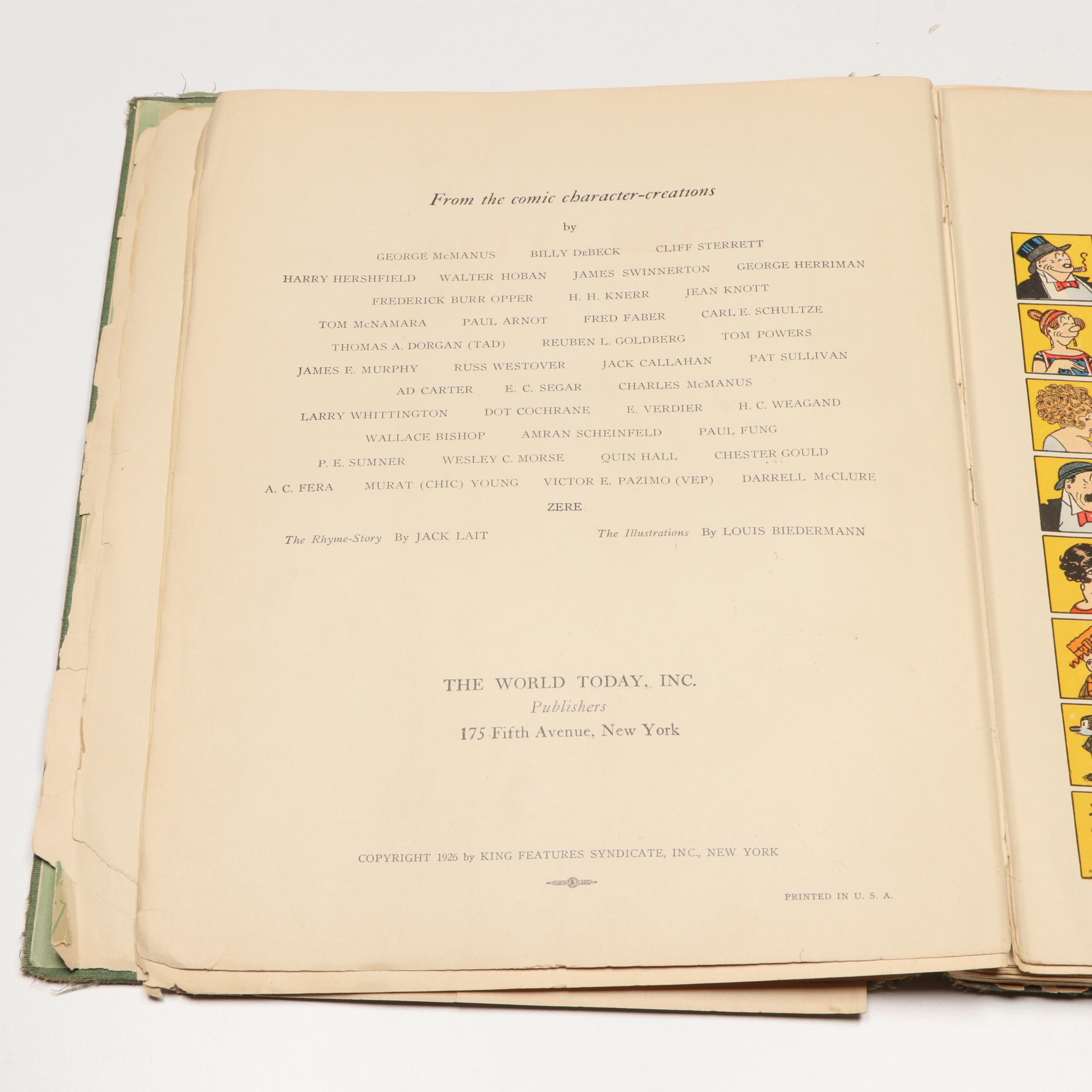 1926 Edition "All the Funny Folks" by Jack Lait et. all and More Childrens Books