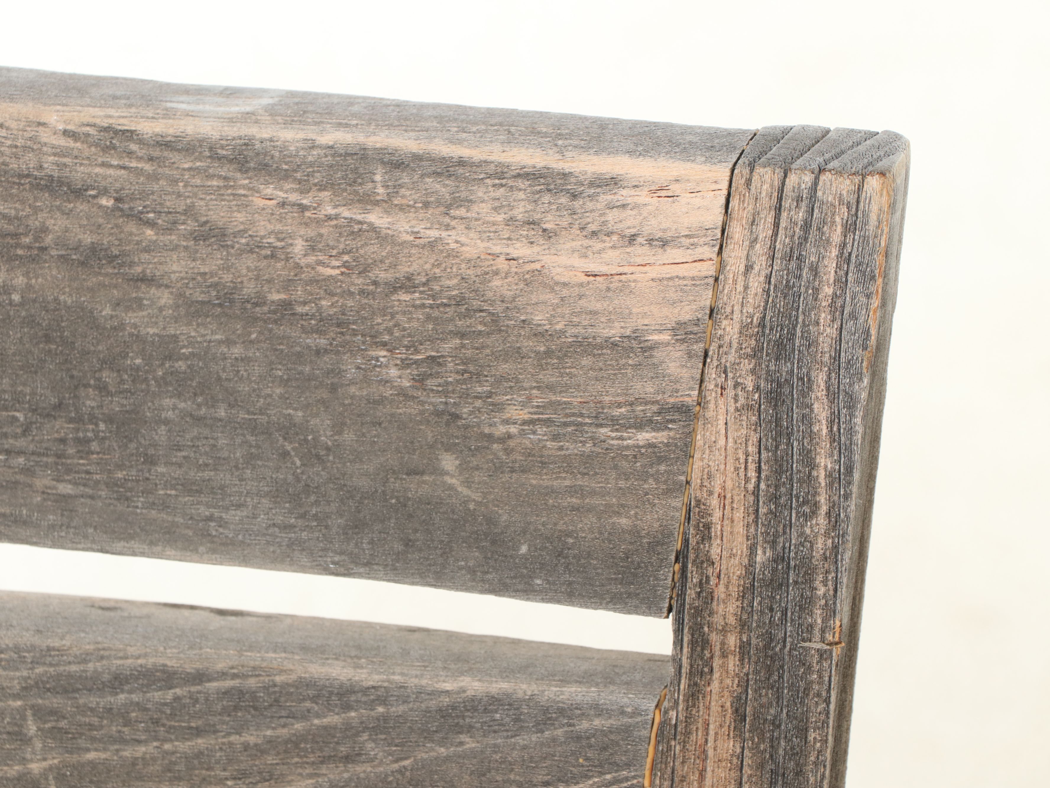 Teak Slat Wood Patio Chairs and Ottomans