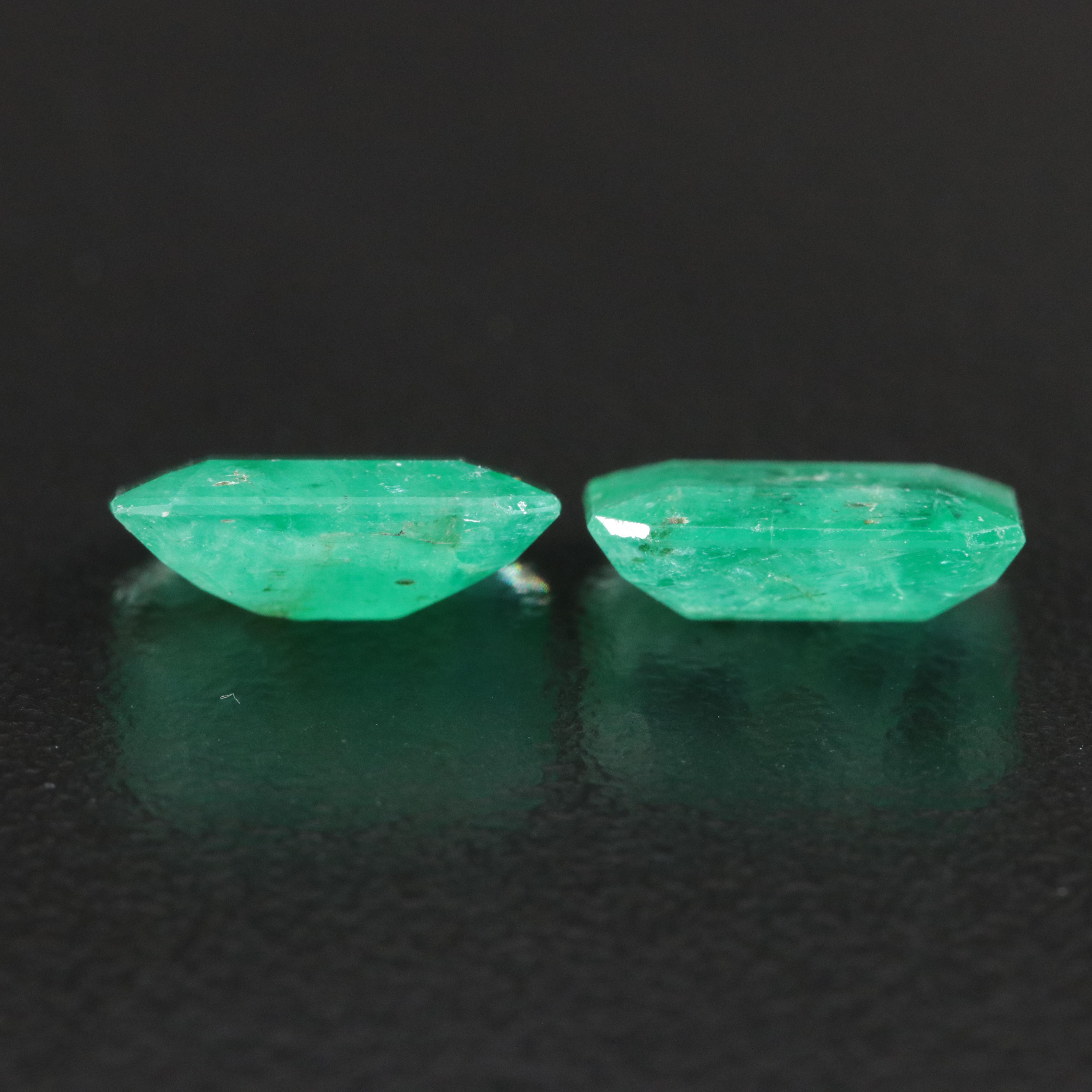 Loose 3.83 CTW Emerald Matched Pair