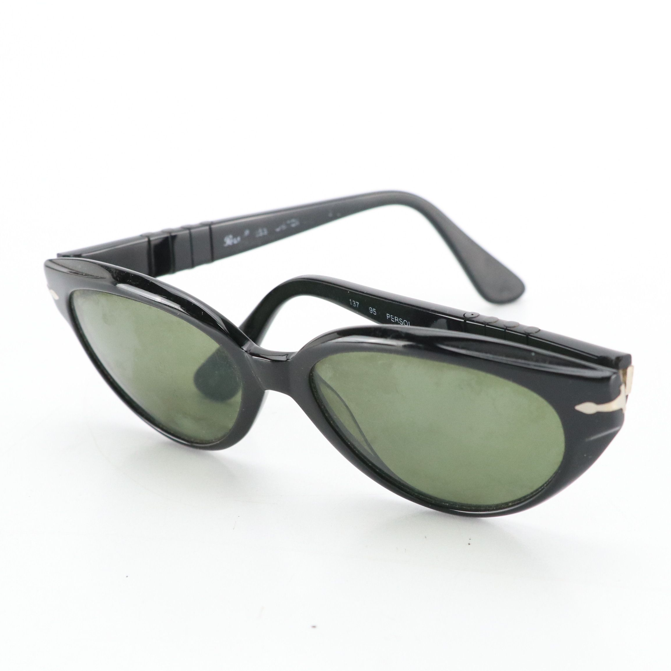 Persol Carol 853 Black Cat-Eye Sunglasses with Case