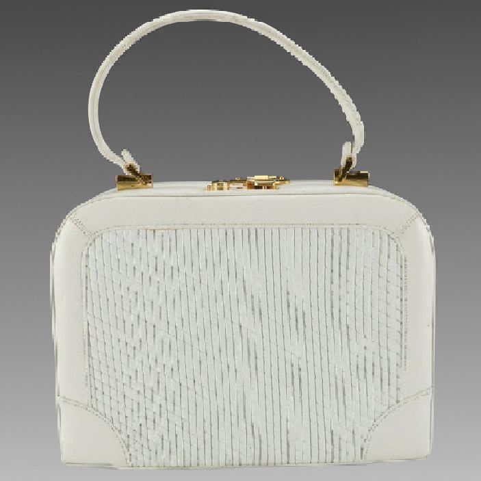 Judith Leiber Handbag in White Leather