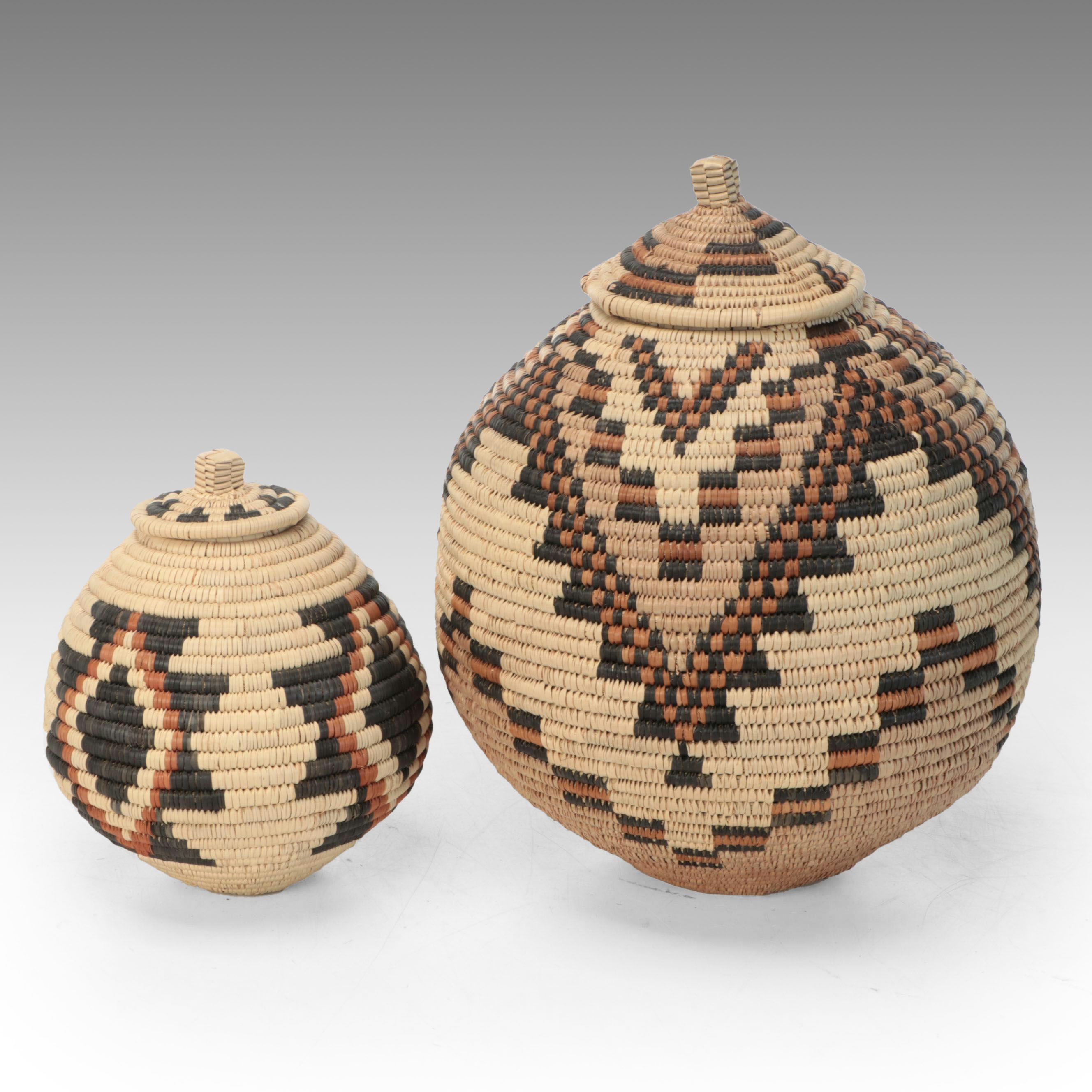 Phindile Manqele and Other Zulu Handcrafted Ilala Palm Ukhamba Baskets