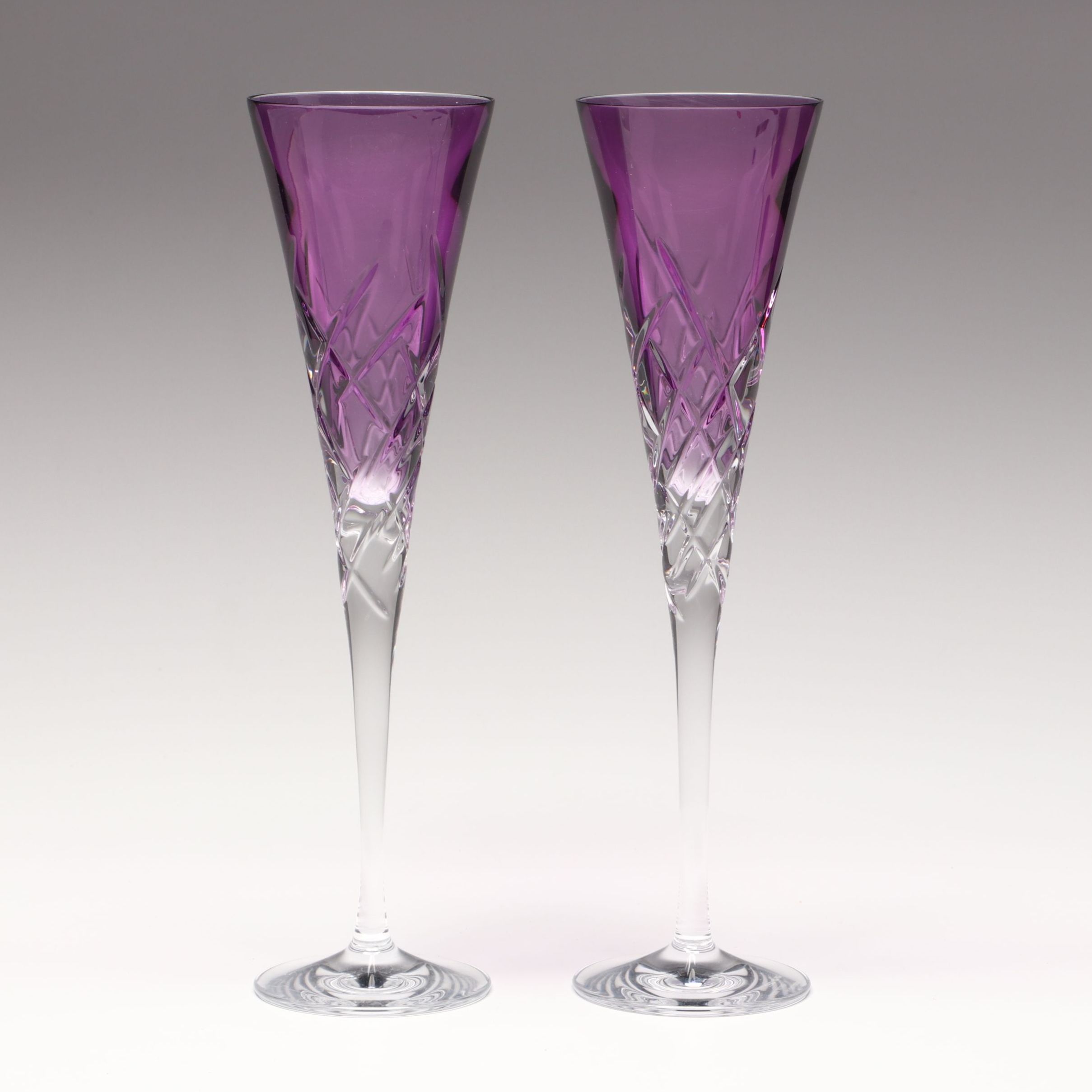 Wedgwood for Vera Wang "Duchesse Encore" Crystal Champagne Flutes