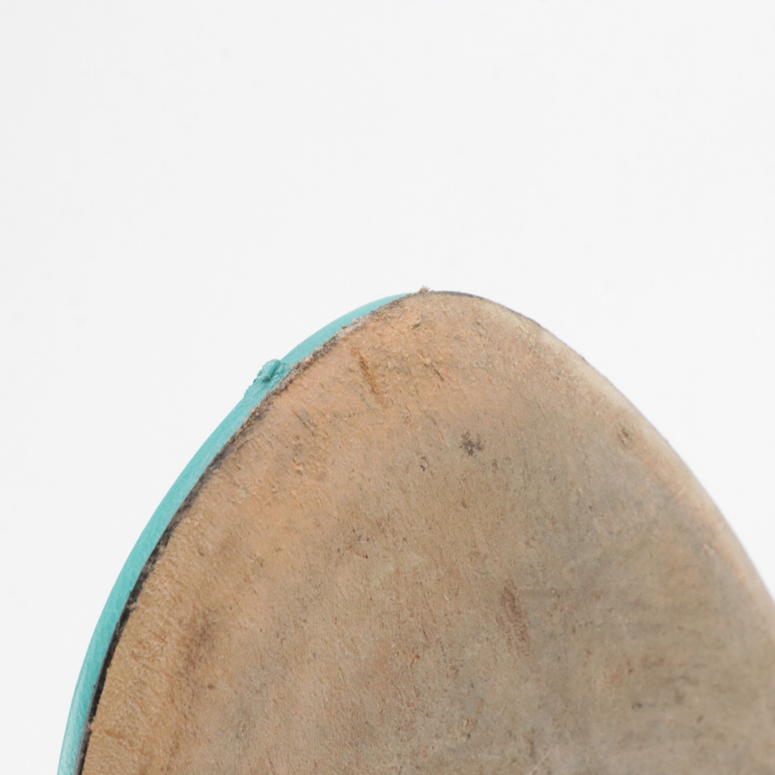 Gucci Horsebit Tassel Thong Sandals in Turquoise Leather with Box