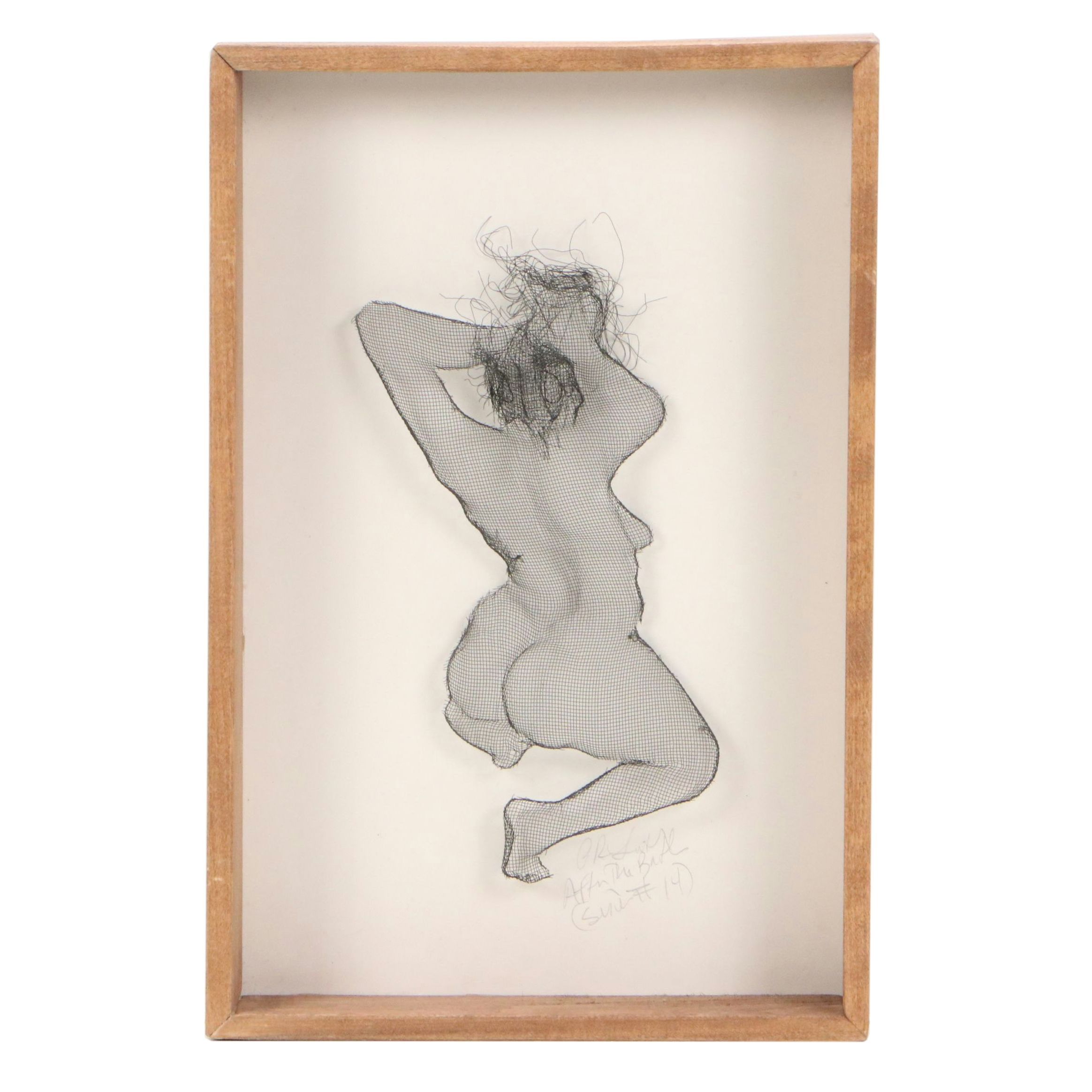 Peter Robinson-Smith Wire Mesh Bas-Relief Sculpture "After the Bath," 2005