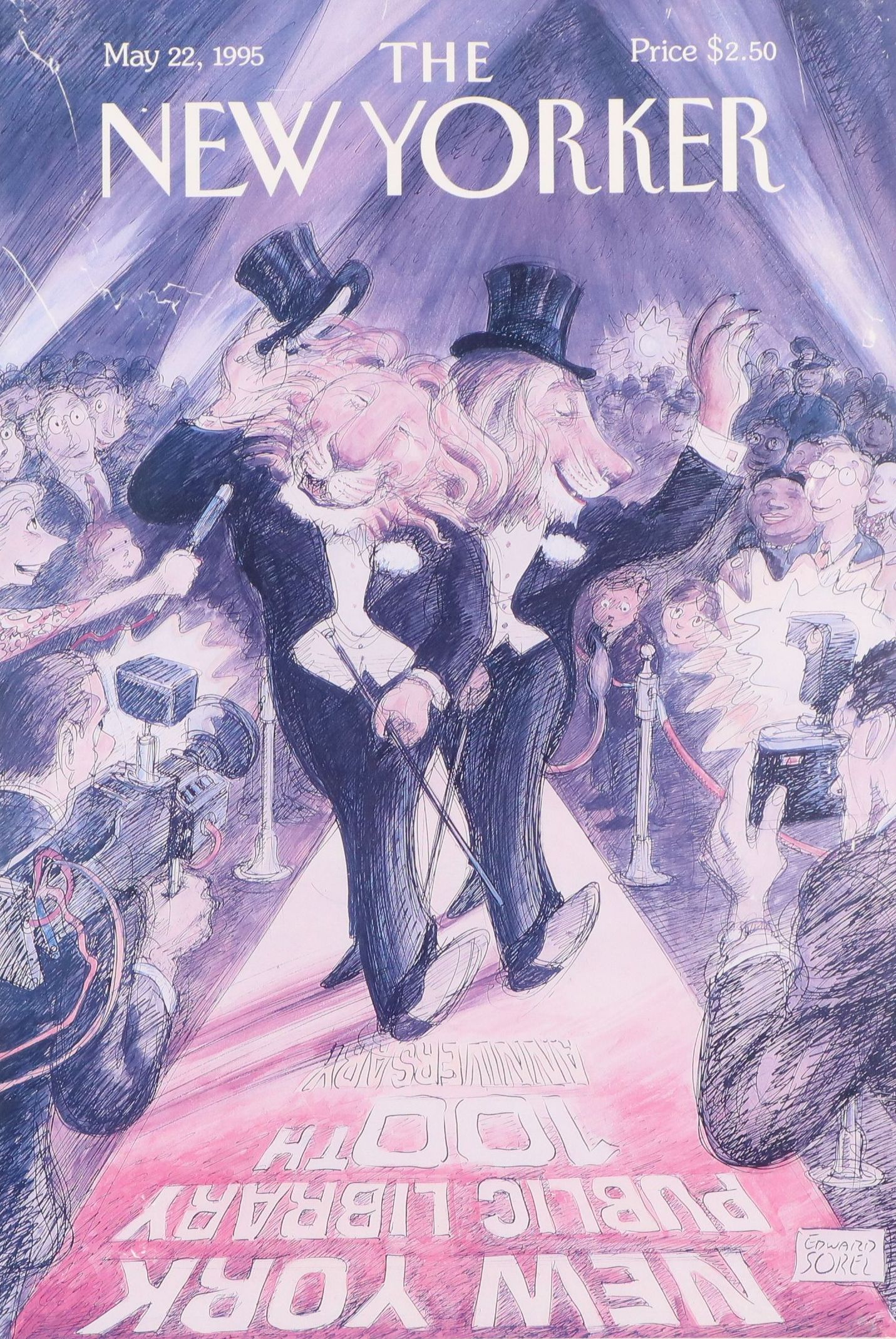 Offset Lithograph After Edward Sorel for "The New Yorker" Cover