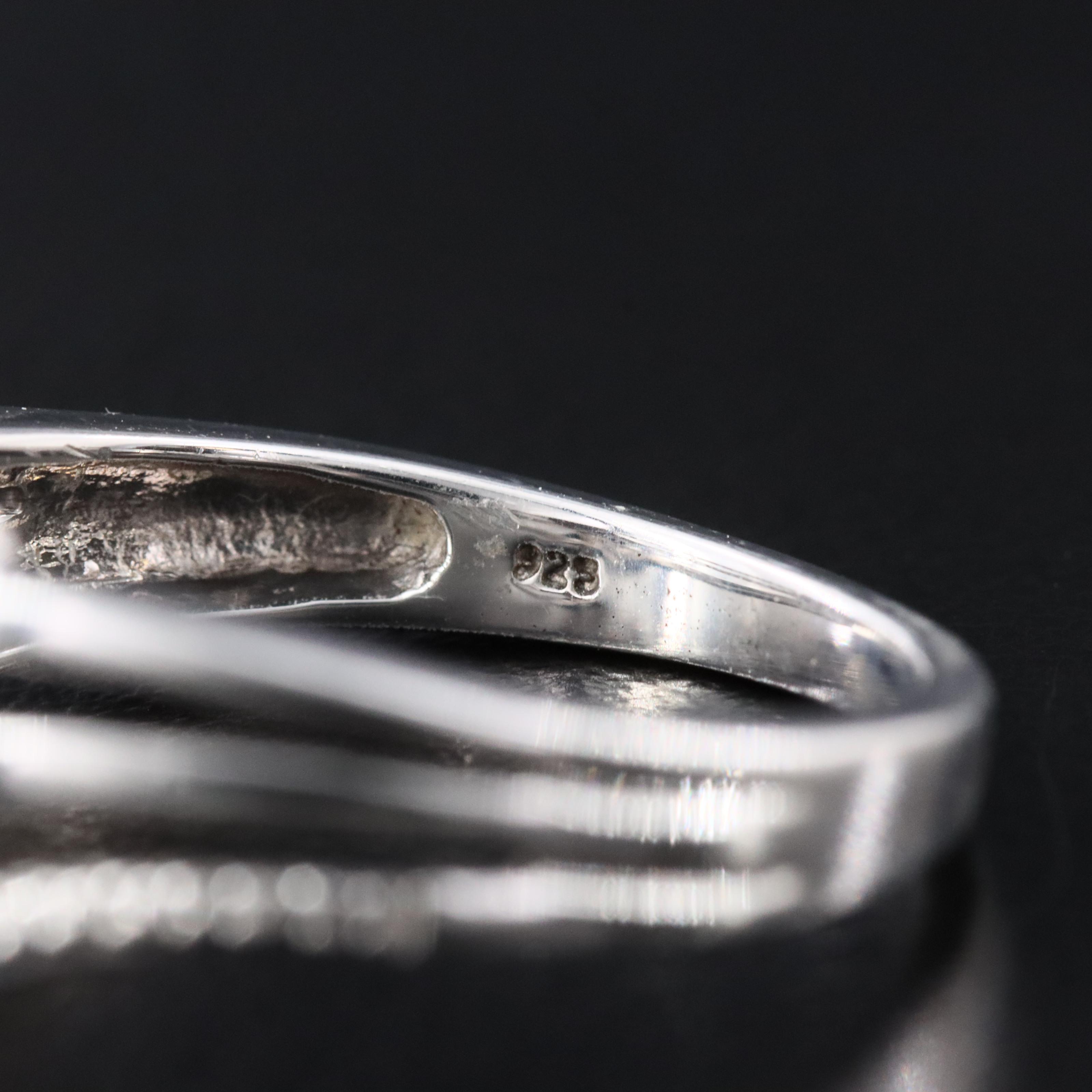 Sterling Fancy Black Diamond Ring